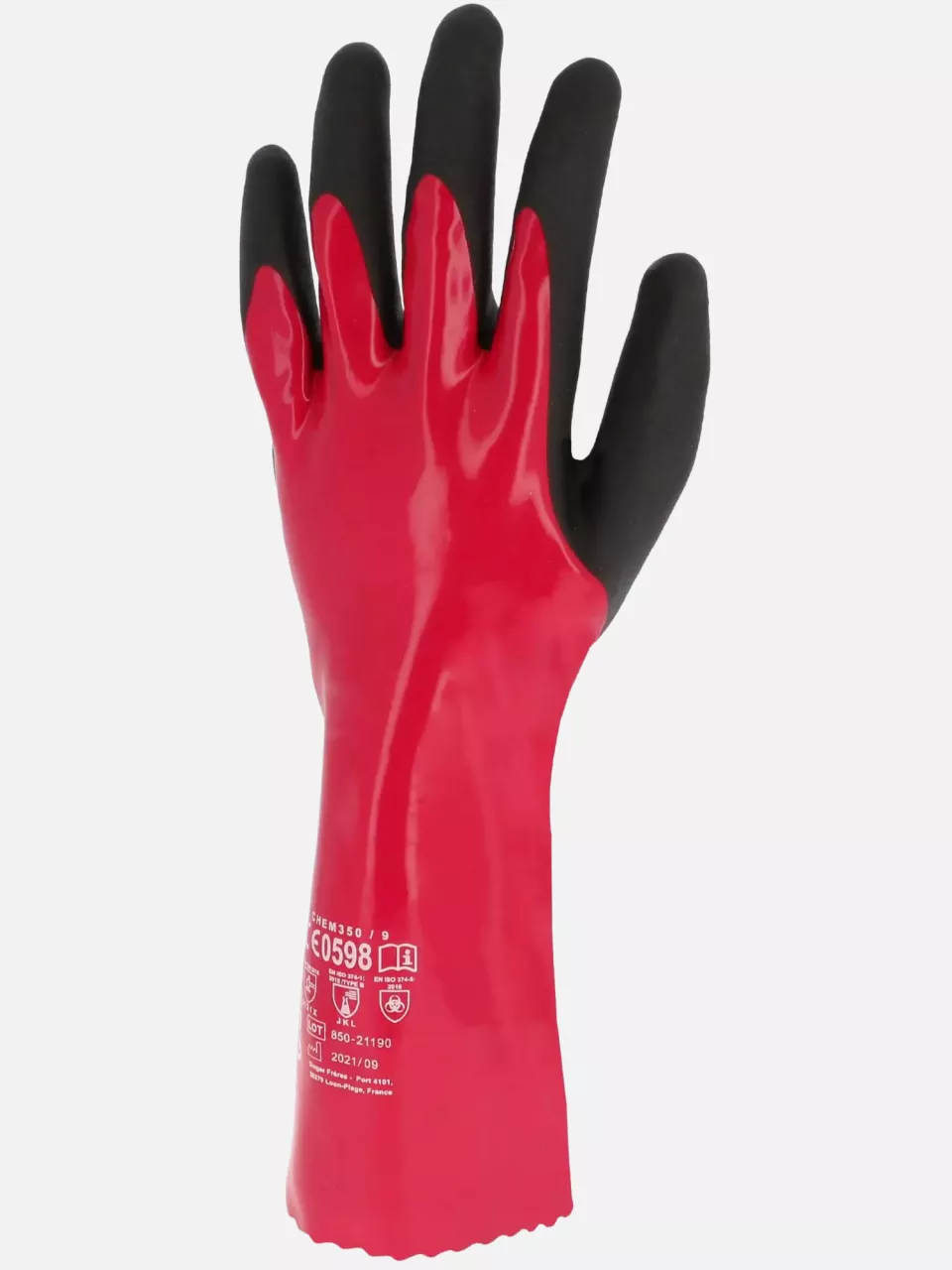 Singer Safety CHEM350, Chemical Protection Gloves, 350 mm, Black/Red, image 3, gallery thumbnail