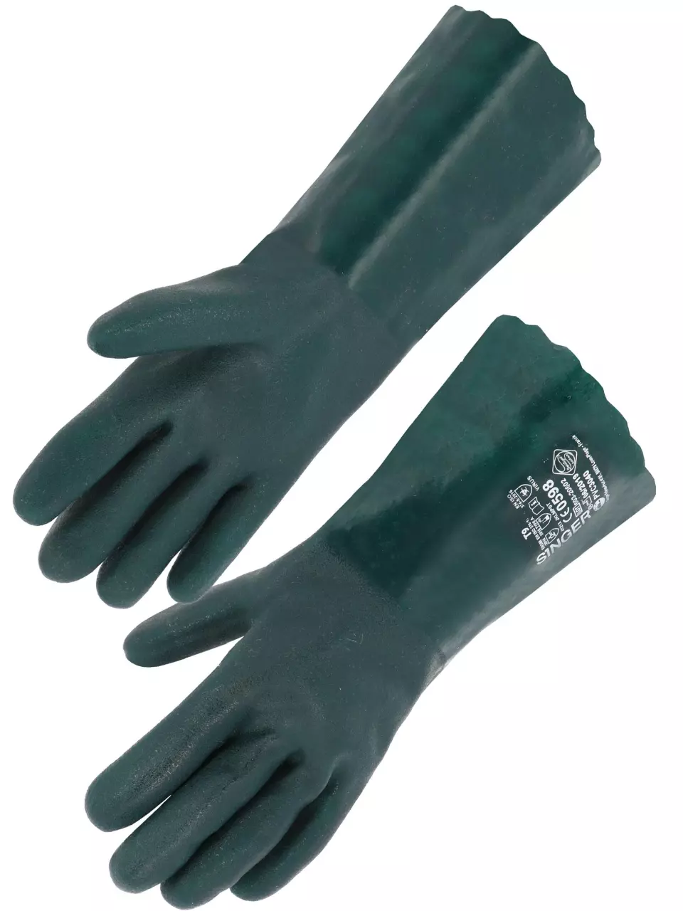 Singer Safety PVC3040, PVC-Handschuhe, 350 mm, Grün, image 1, gallery thumbnail