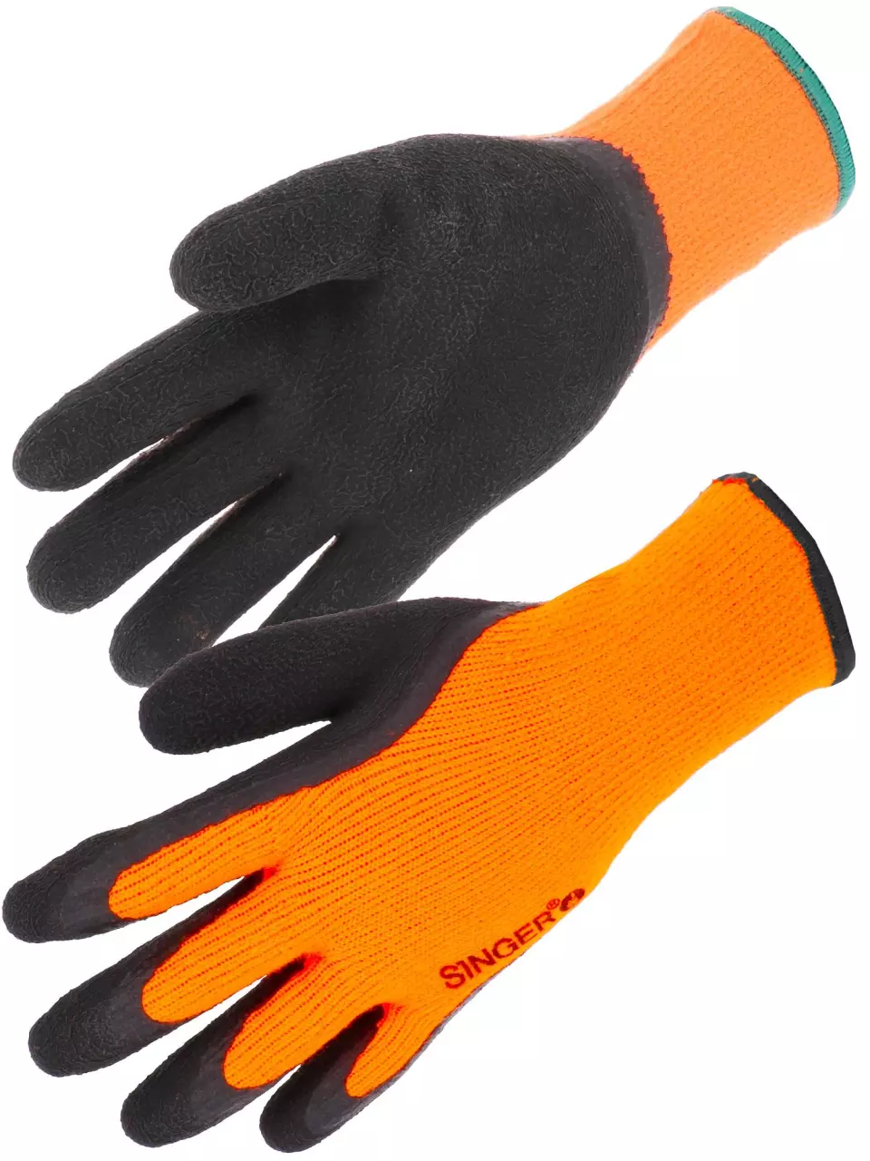 Singer Safety TAC10R, Latex-beschichtete Handschuhe, Schwarz/Orange, image 1, gallery thumbnail