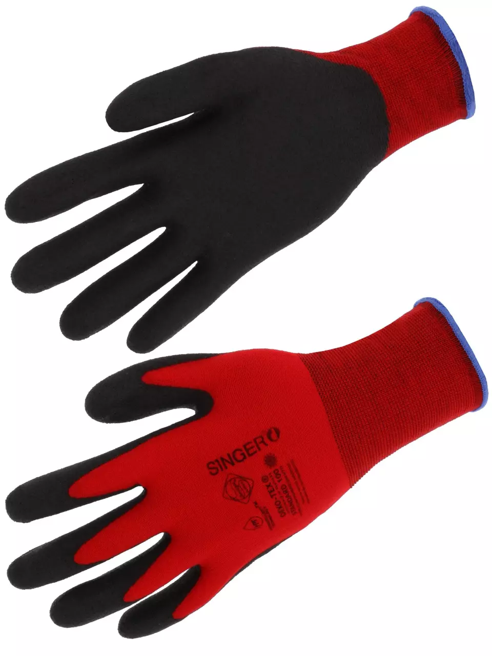 Singer Safety NYMR15CFTN, Coated Gloves, Red, image 1, gallery thumbnail