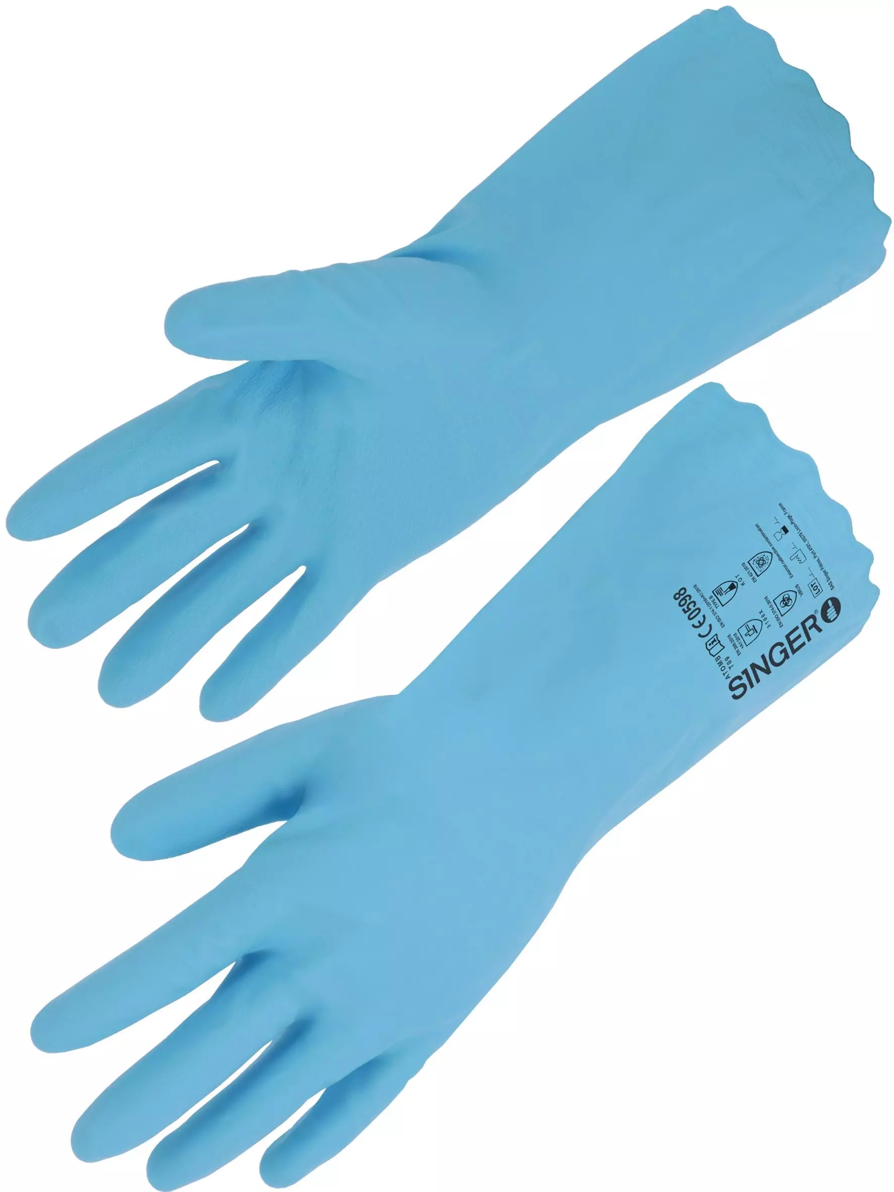 Singer Safety ATOMB, Chemical Resistant Gloves, Blue, image 1