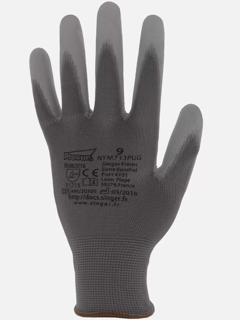 Singer Safety NYM713PUG, Work Gloves, Grey, image 3, gallery thumbnail