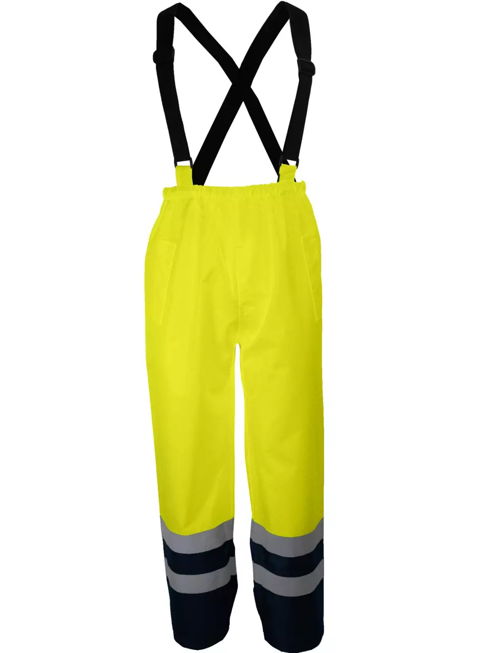 Singer Safety PIVA, High Visibility Bib Pant, Yellow/Navy Blue, image 3, gallery thumbnail
