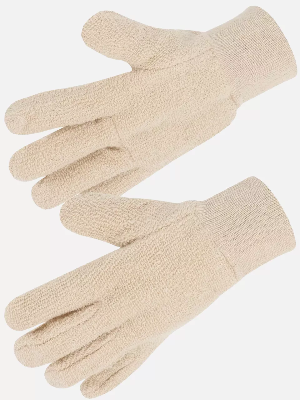 Singer Safety 700BM, Cotton Terry Gloves, Size 10, Natural, image 1, gallery thumbnail
