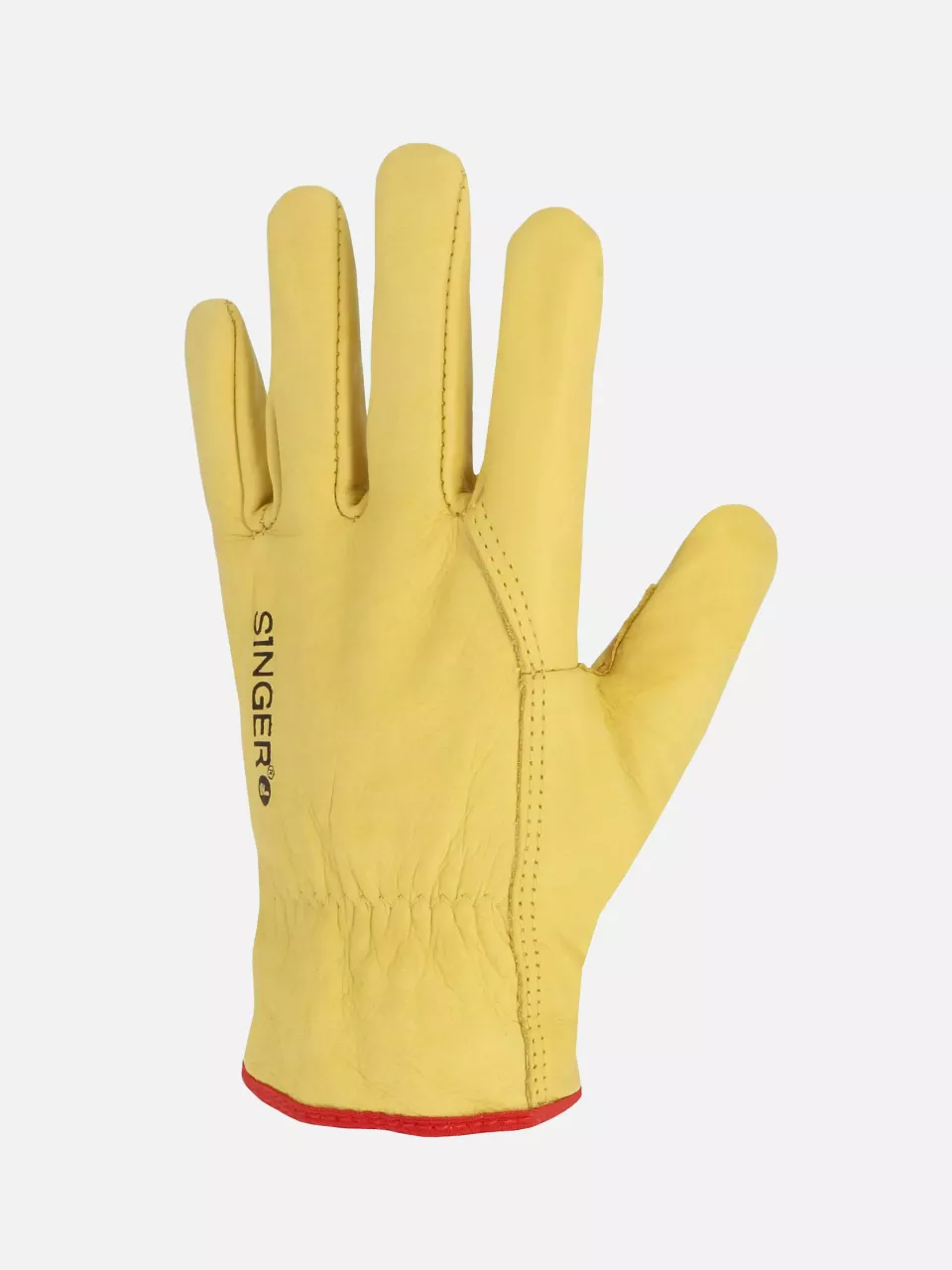 Singer Safety C56GYP, Leather Work Gloves, Yellow, image 1, gallery thumbnail