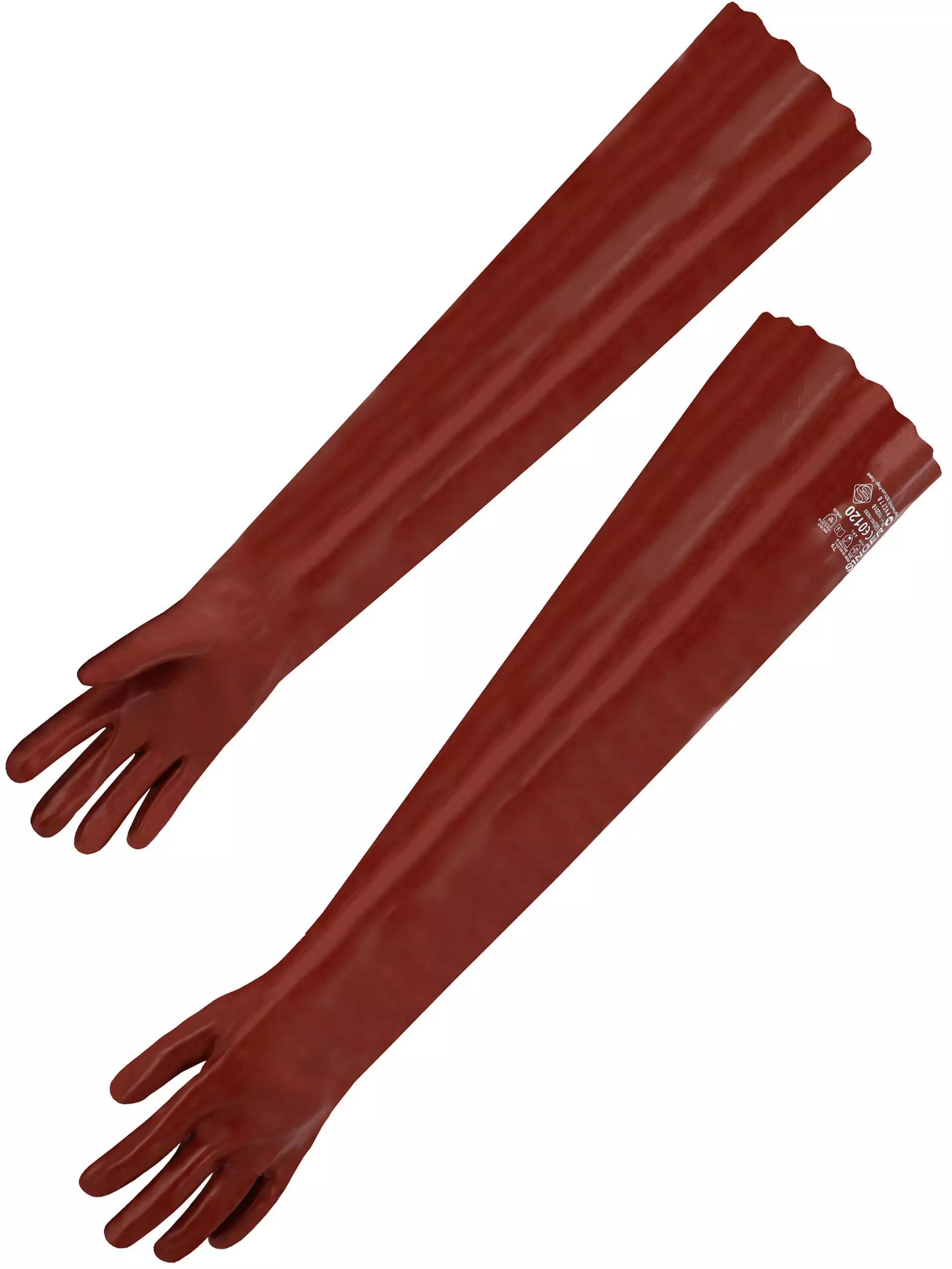Singer Safety PVC77595, PVC Gloves, 720 mm, Red