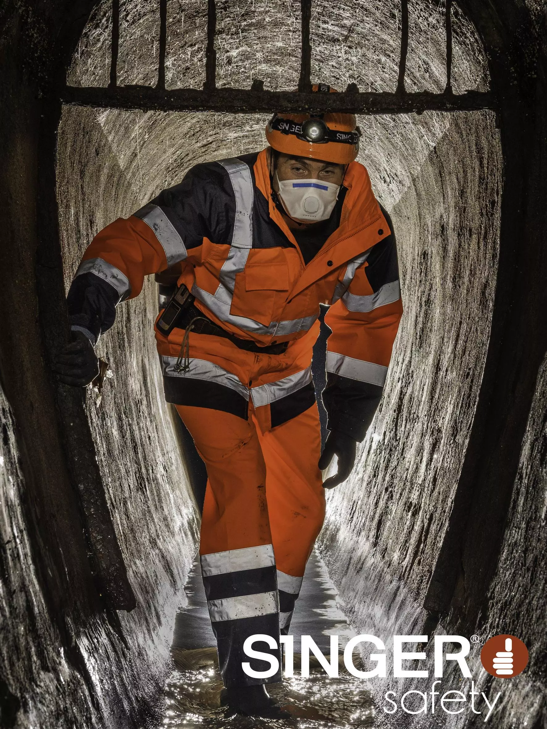 Singer Safety VILO, High Visibility Rainwear, Navy Blue/Orange, image 4