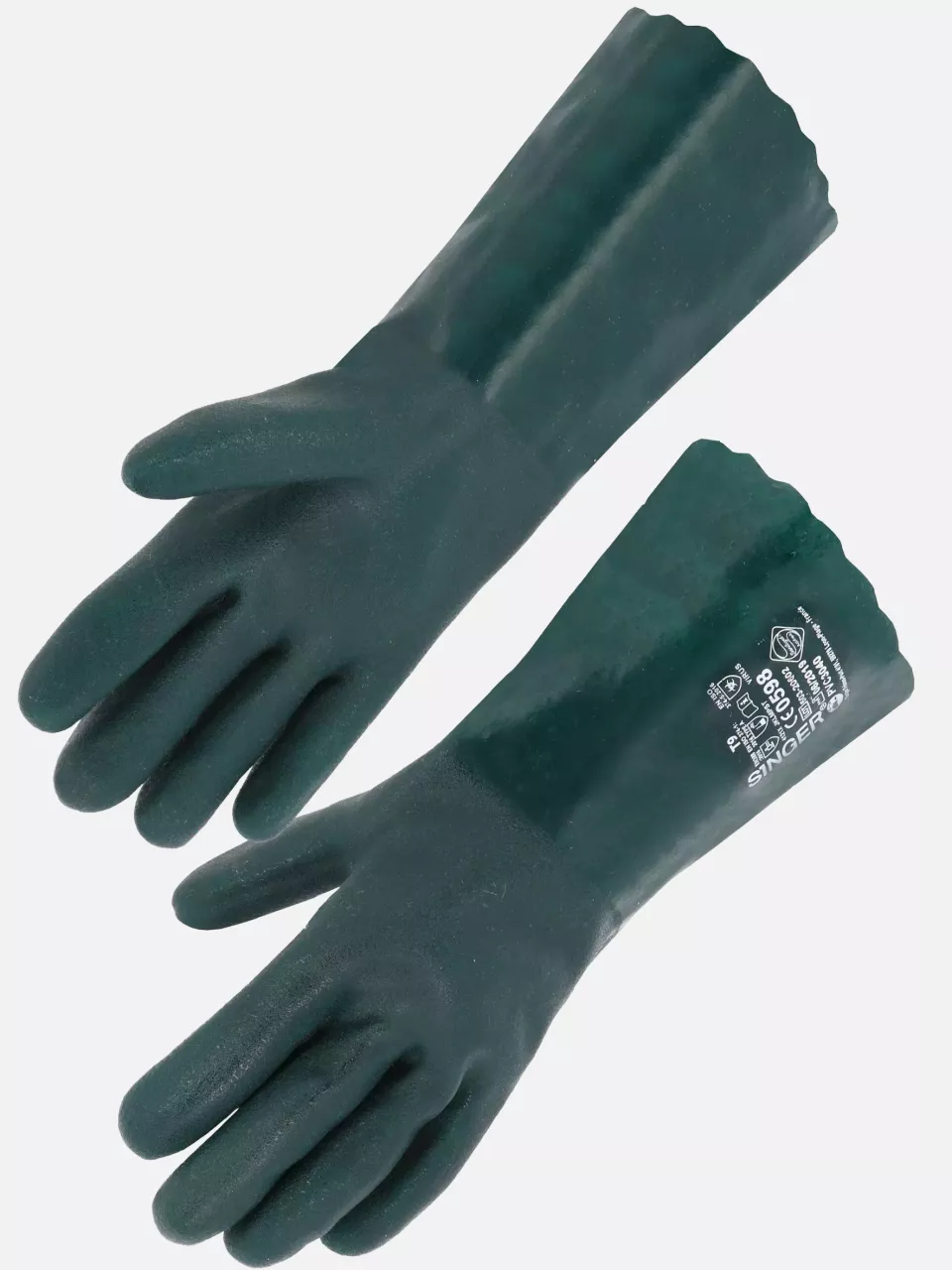 Singer Safety PVC3040, PVC Gloves, 350 mm, Green, image 1, gallery thumbnail