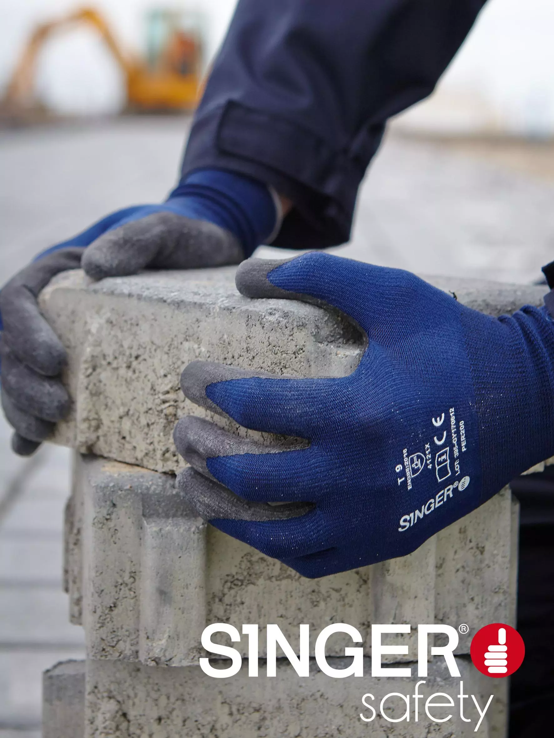 Singer Safety PER200, Nitrile Foam Gloves, Black/Blue, image 2