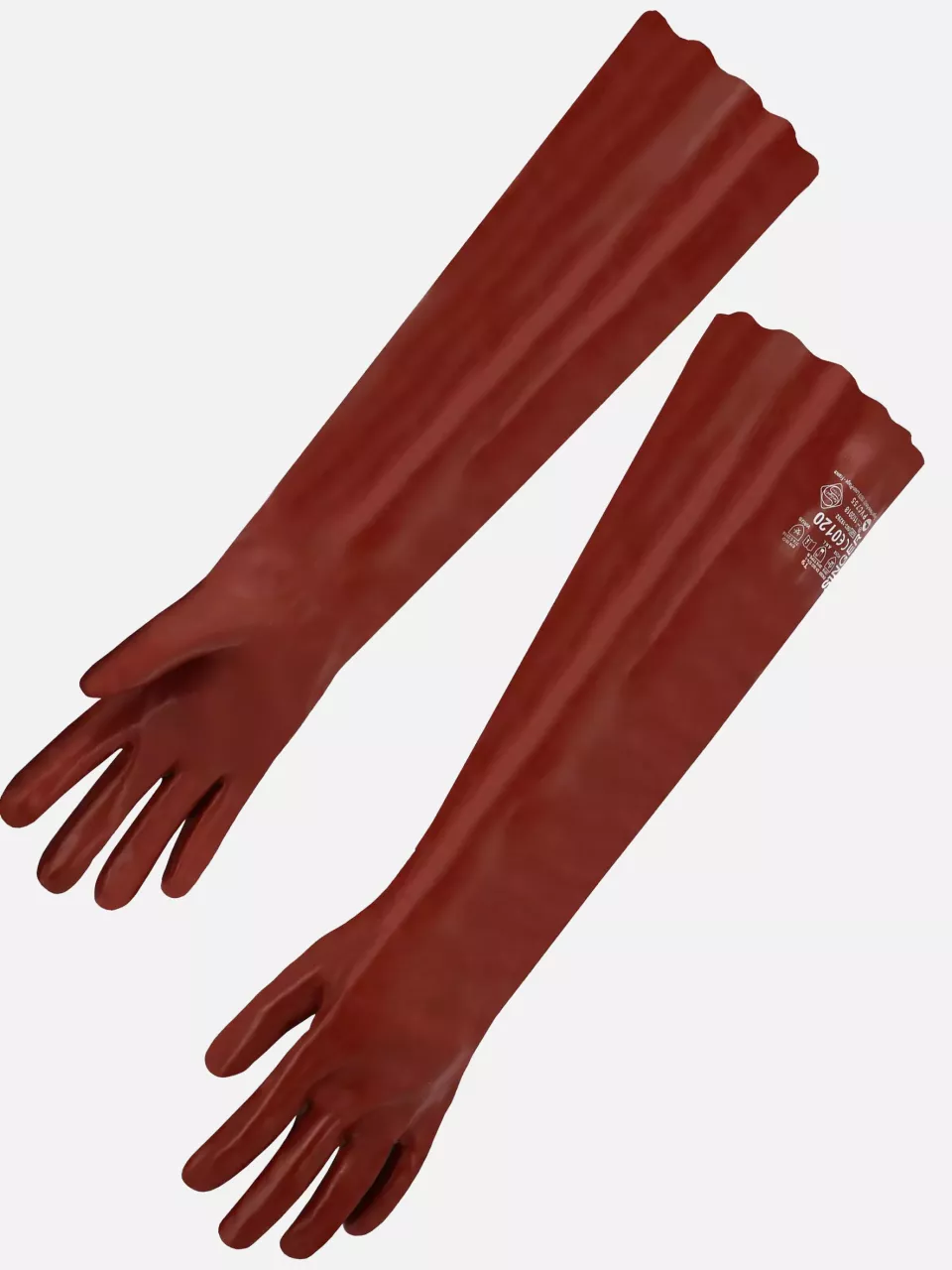 Singer Safety PVC75595, PVC Gloves, 580 mm, Red, image 1, gallery thumbnail
