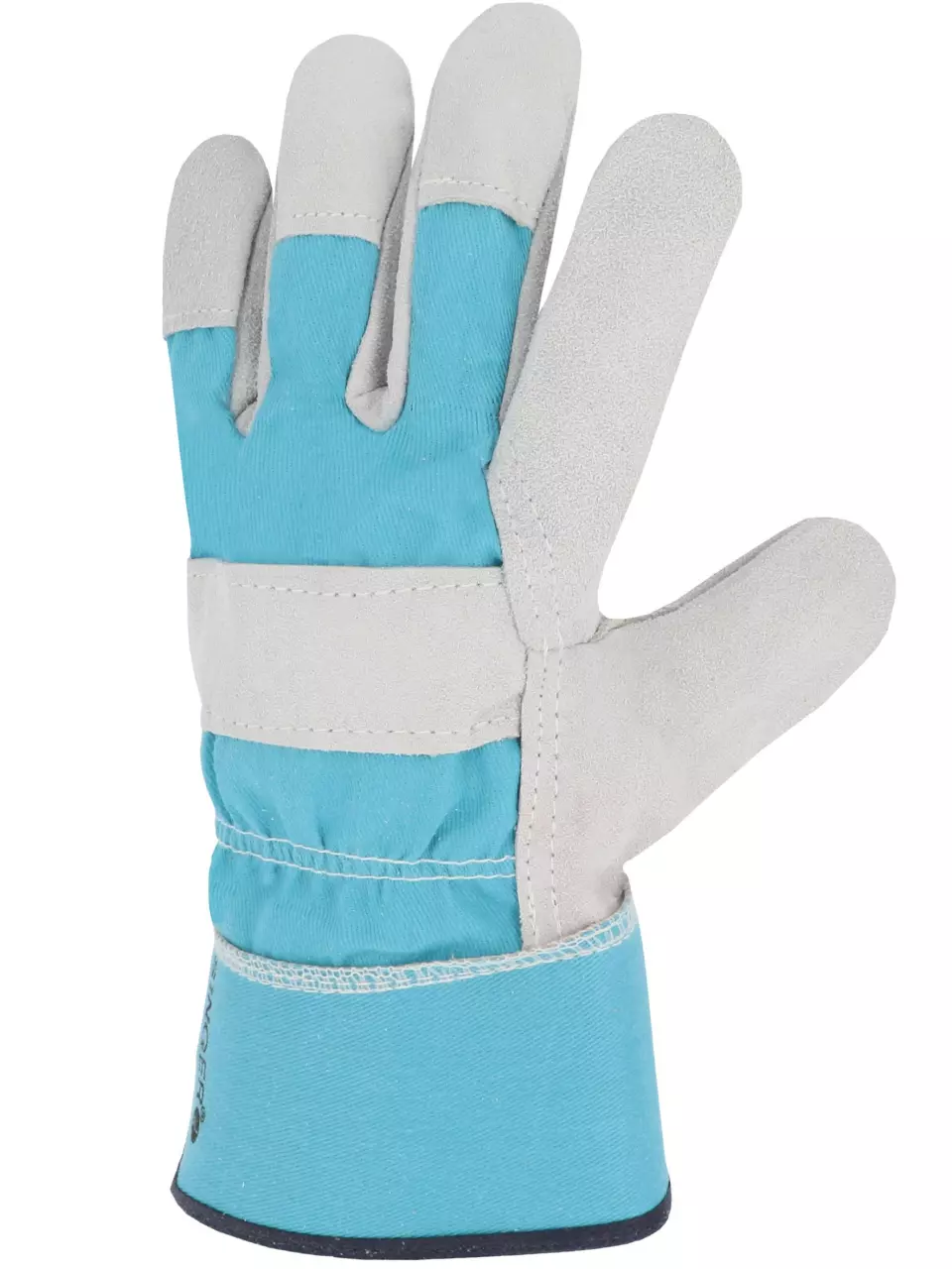 Singer Safety 501S, Leather Work Gloves, Size 10, Grey/Blue, image 3, gallery thumbnail