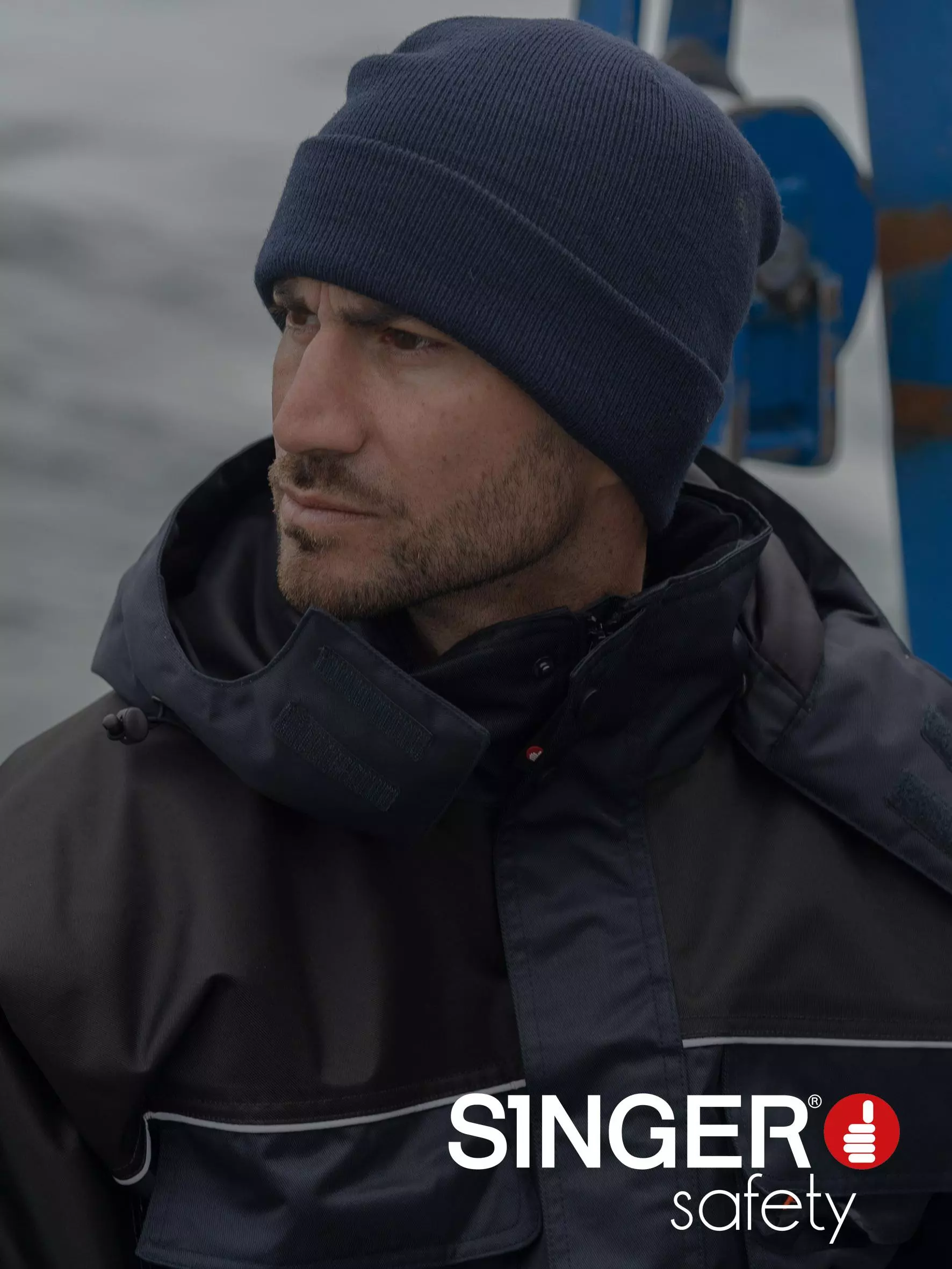 Singer Safety BON, Knitted Beanie, Blue, image 2