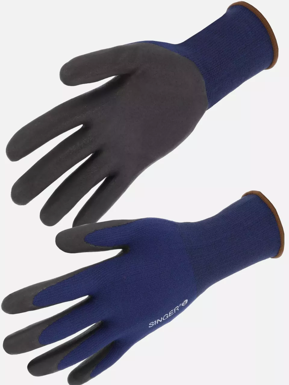 Singer Safety PER200, Nitrile Foam Gloves, Black/Blue, image 1, gallery thumbnail