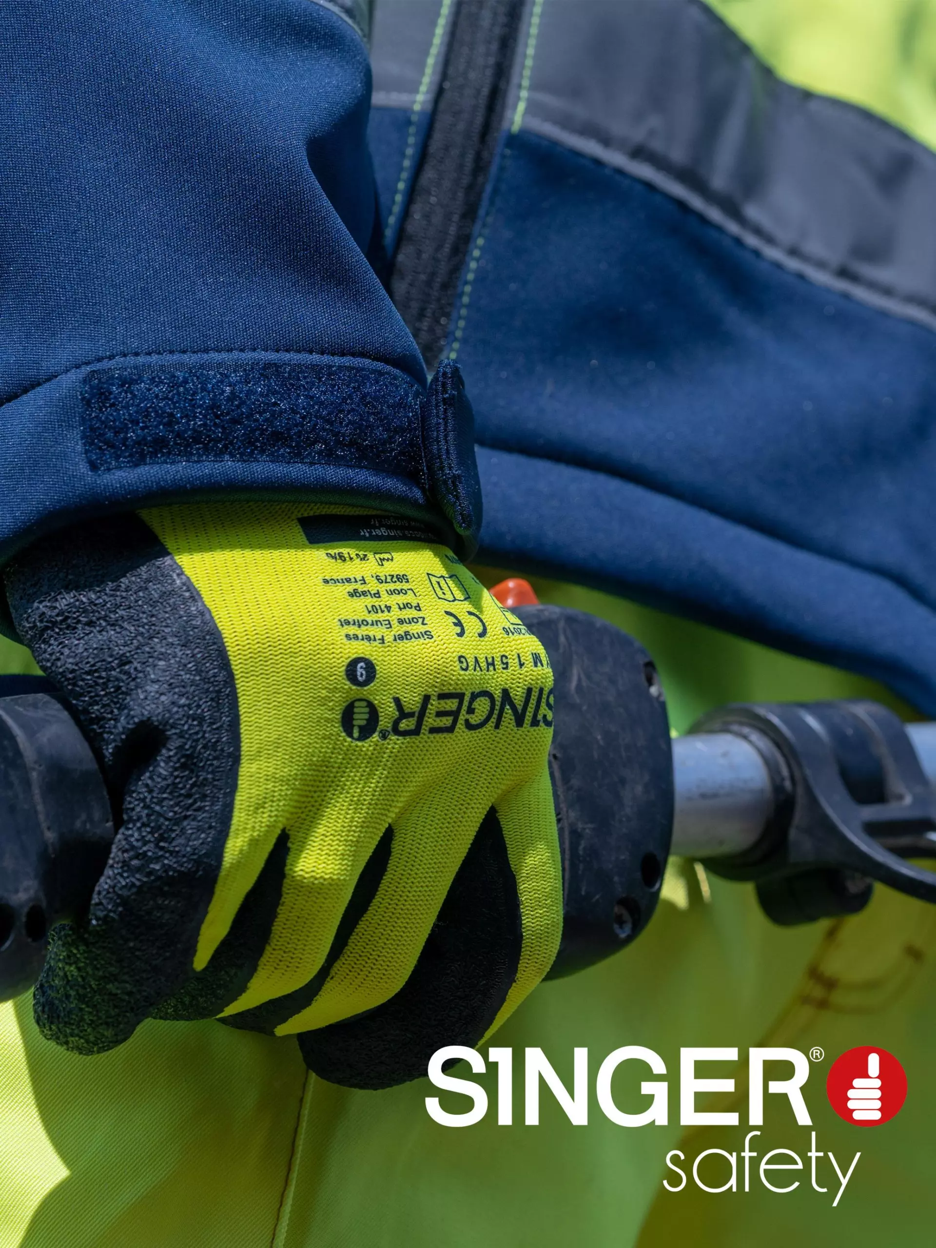 Singer Safety NYM15HVG, Protective Gloves, Yellow/Black, image 2