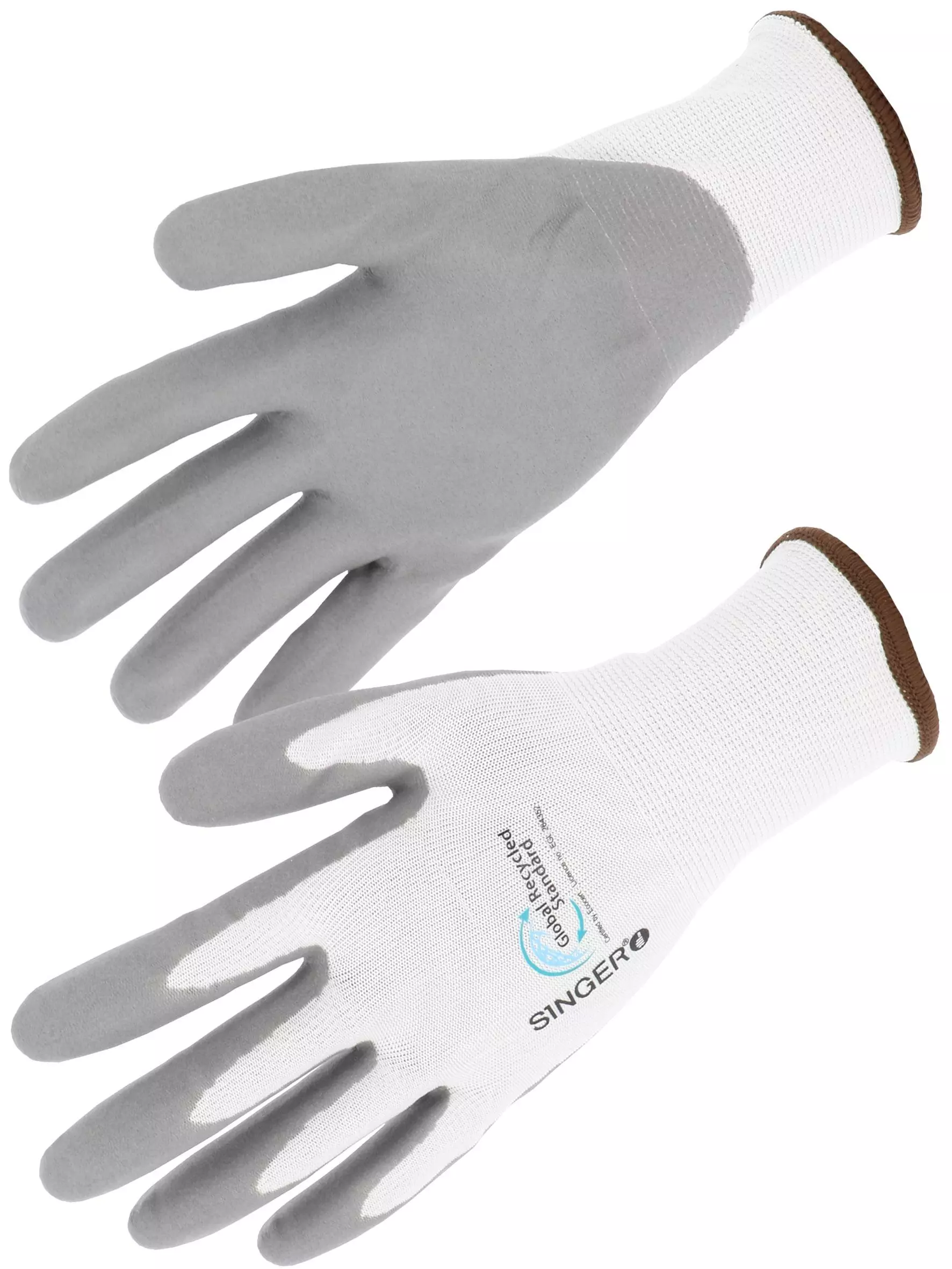 Singer Safety RCY15NIT, Nitrile Coated Gloves, White/Grey