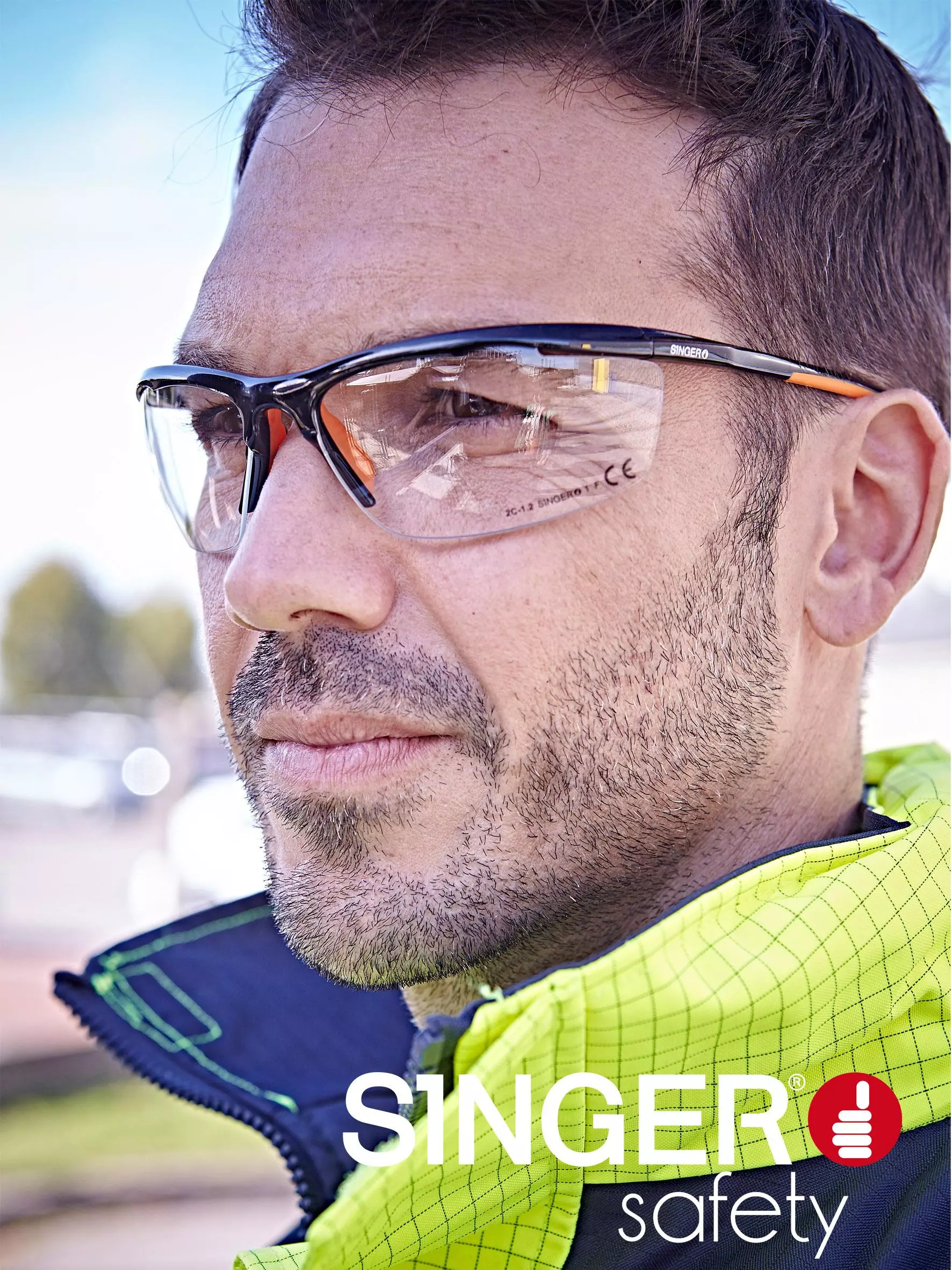 Singer Safety EVALOR, Safety Spectacles, Orange/Black, image 2