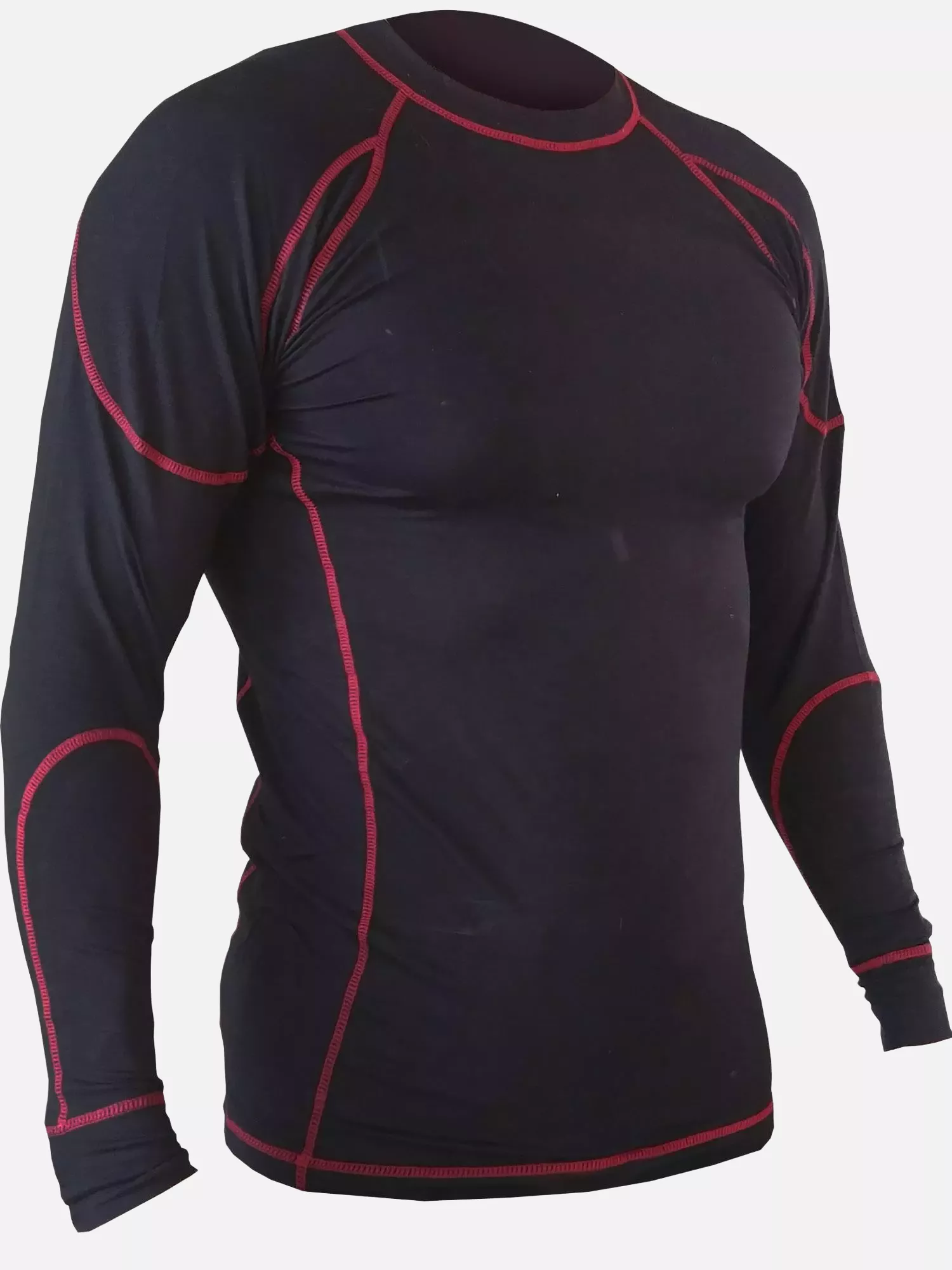 Singer Safety SAHO, Long Sleeves T-Shirt, Black/Red, image 3