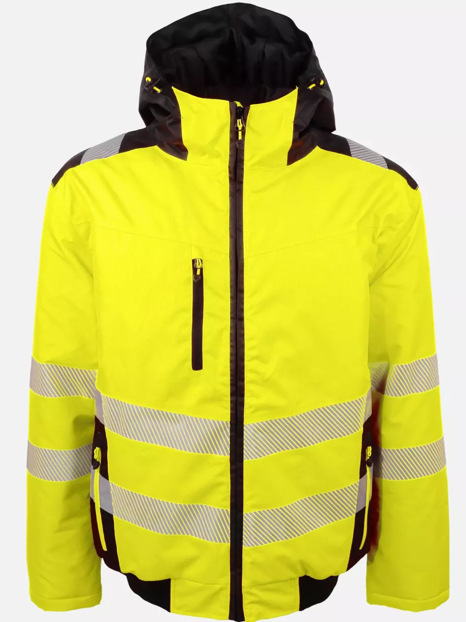 Singer Safety BERGUE, High Visibility Bomber Jacket, Yellow/Black, image 3, gallery thumbnail