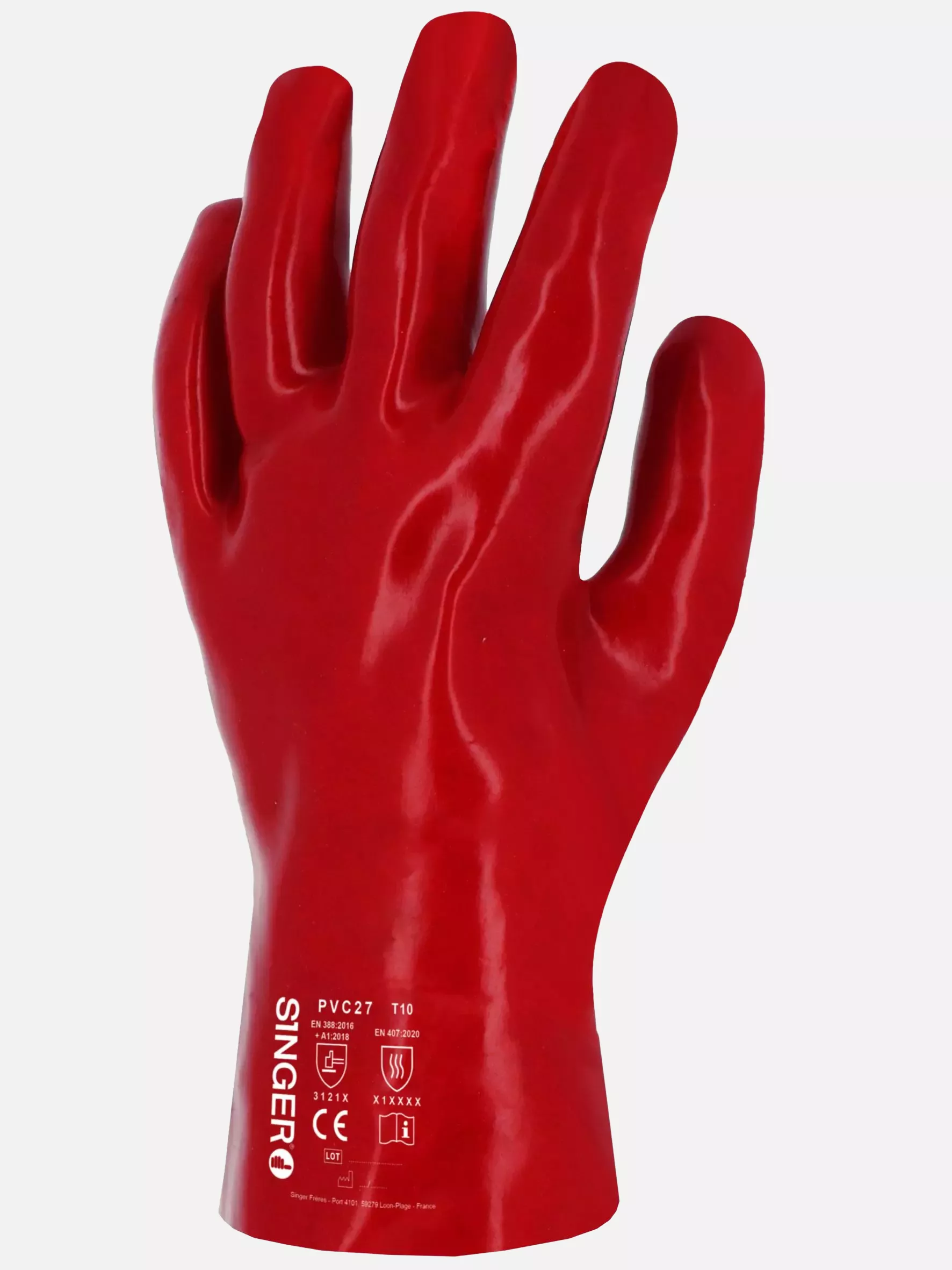 Singer Safety PVC27, PVC-beschichtete Handschuhe, Rot, image 3