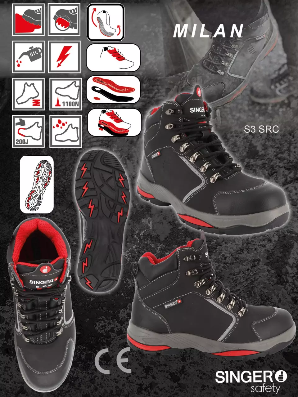 Singer Safety MILAN, High Safety Shoe, S3L HRO FO SR, image 6, gallery thumbnail