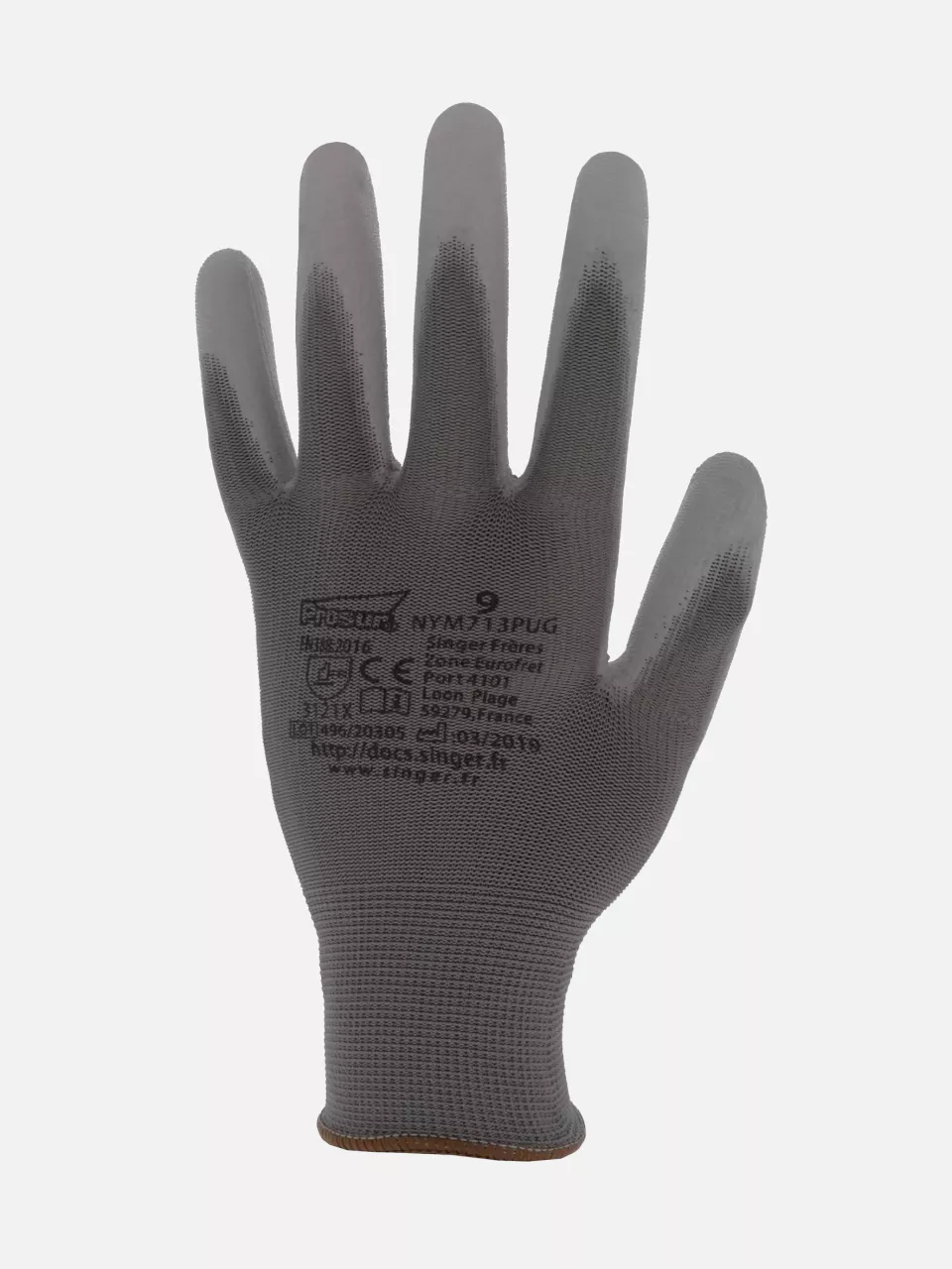 Singer Safety CNYM713PUG, PU-beschichtete Handschuhe, Grau, image 1, gallery thumbnail