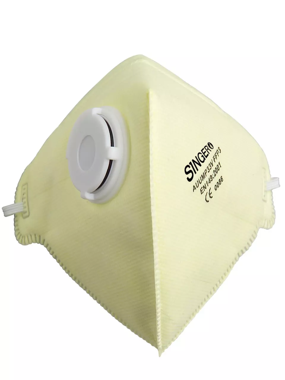 Singer Safety AUUMP33V, FFP3 Face Mask, Yellow, image 1, gallery thumbnail