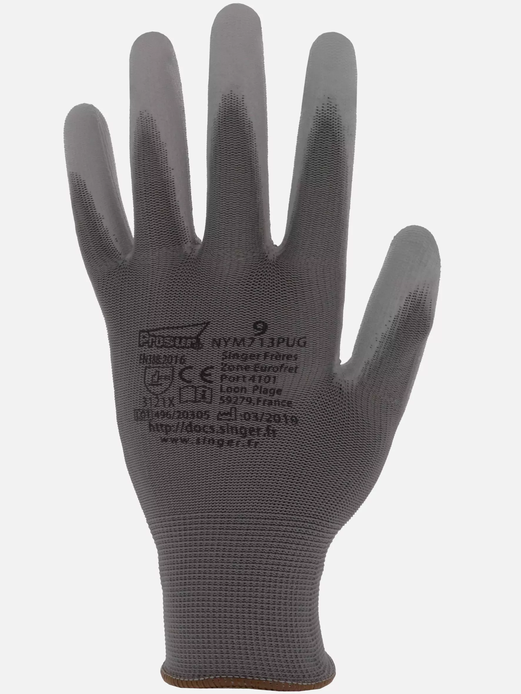 Singer Safety NYM713PUG, Work Gloves, Grey, image 3