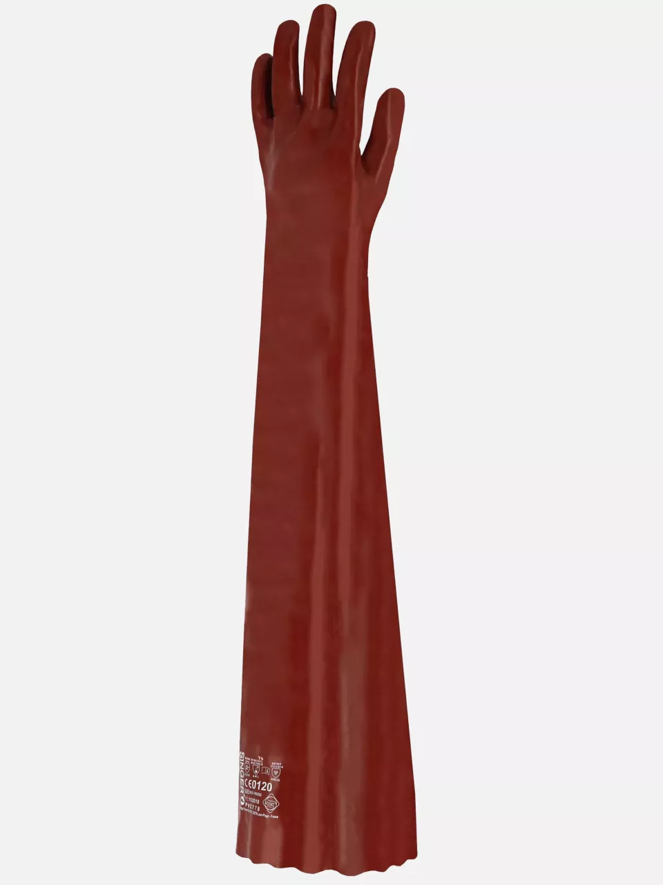 Singer Safety PVC77595, PVC Gloves, 720 mm, Red, image 2, gallery thumbnail