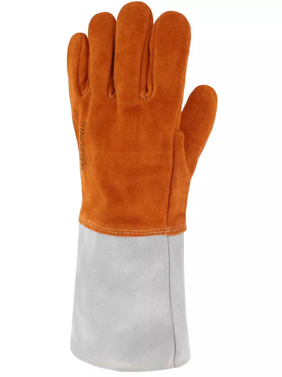 Singer Safety 51SIP15, Welding Gloves, 15 cm, Orange/Grey, image 3, gallery thumbnail