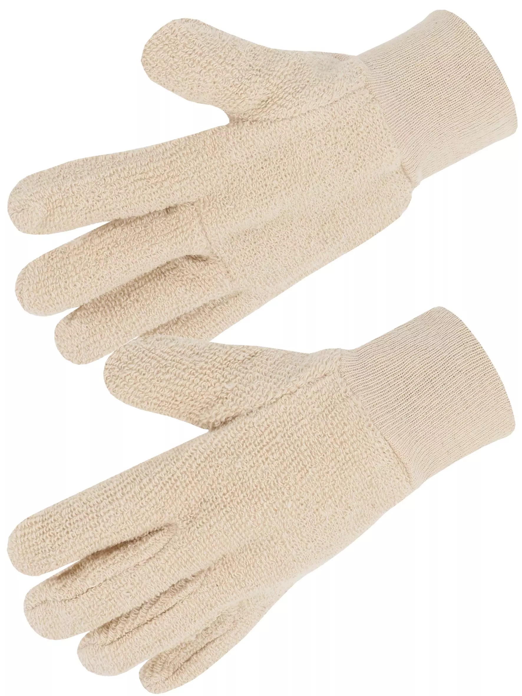 Singer Safety 700BM, Cotton Terry Gloves, Size 10, Natural, image 1