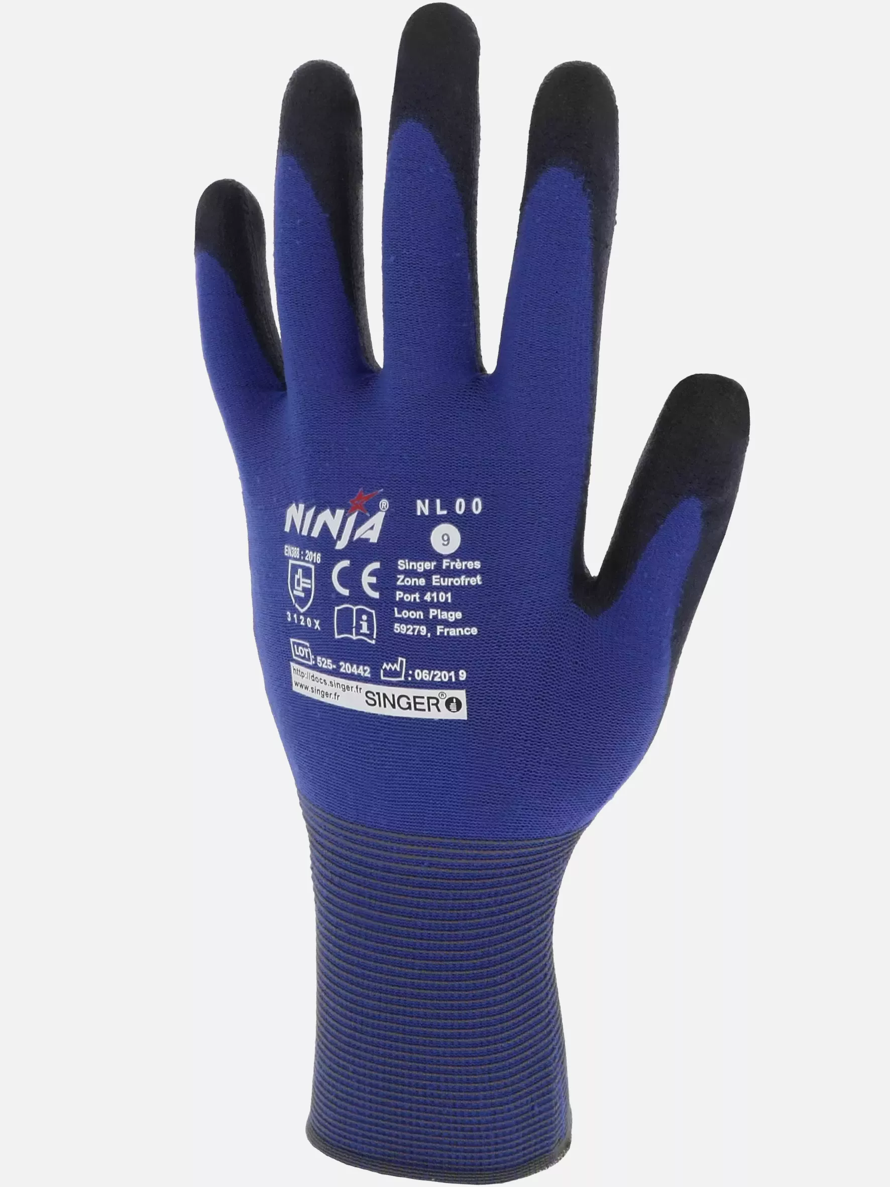 Singer Safety NL00, Gloves, Black/Blue, image 3