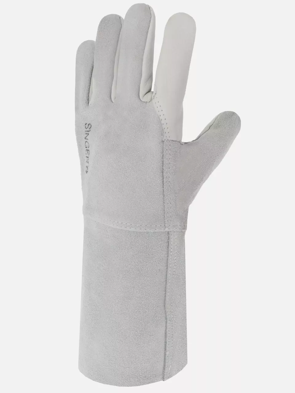 Singer Safety 51GS15, Welding Gloves, Size 10, Grey, image 3, gallery thumbnail