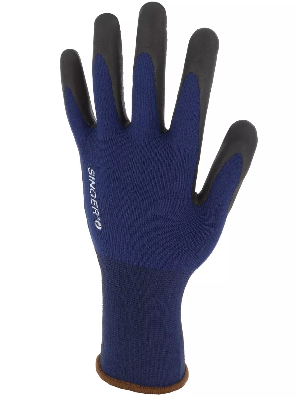 Singer Safety PER100, Nitrile Coated Gloves, Black/Blue, image 3, gallery thumbnail
