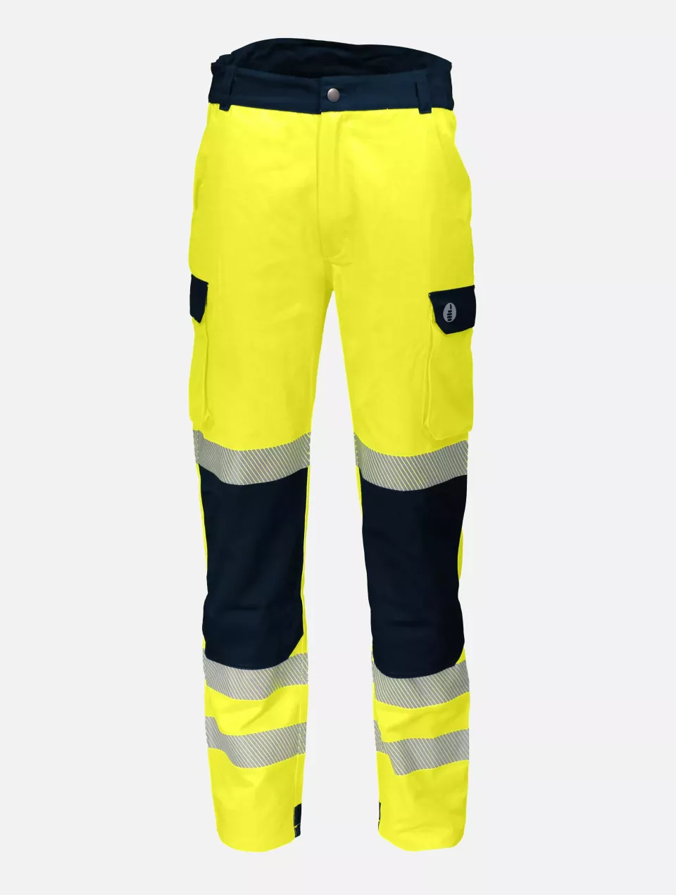 Singer Safety PILAM, High Visibility Work Trousers, Yellow/Navy Blue, image 3, gallery thumbnail
