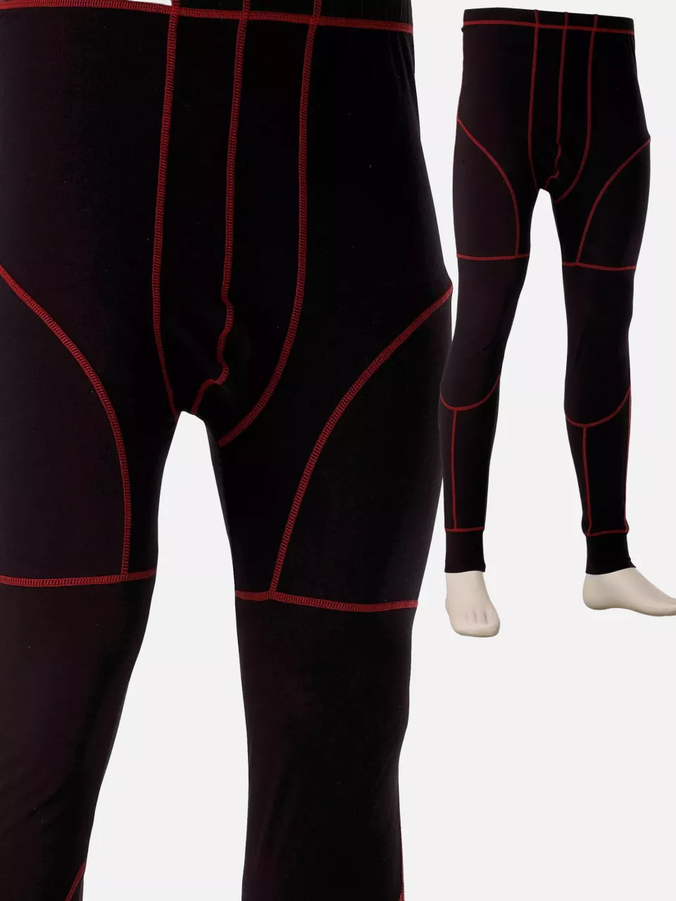 Singer Safety SABA, Long Underpants, Black/Red, image 1, gallery thumbnail