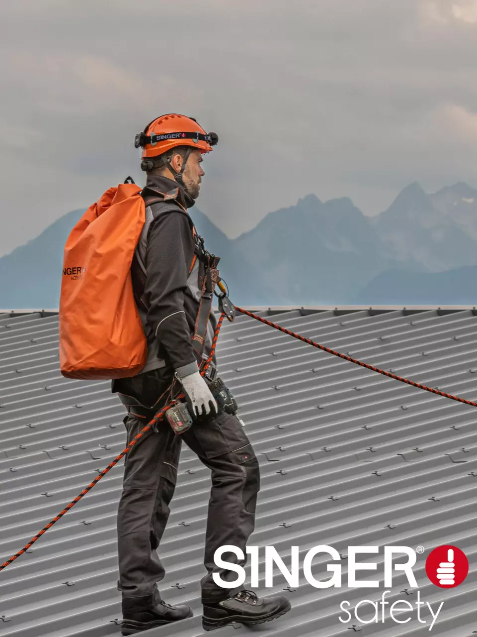 Singer Safety SACHYDRO, Waterproof Bag, 60 liters, Orange, image 5, gallery thumbnail