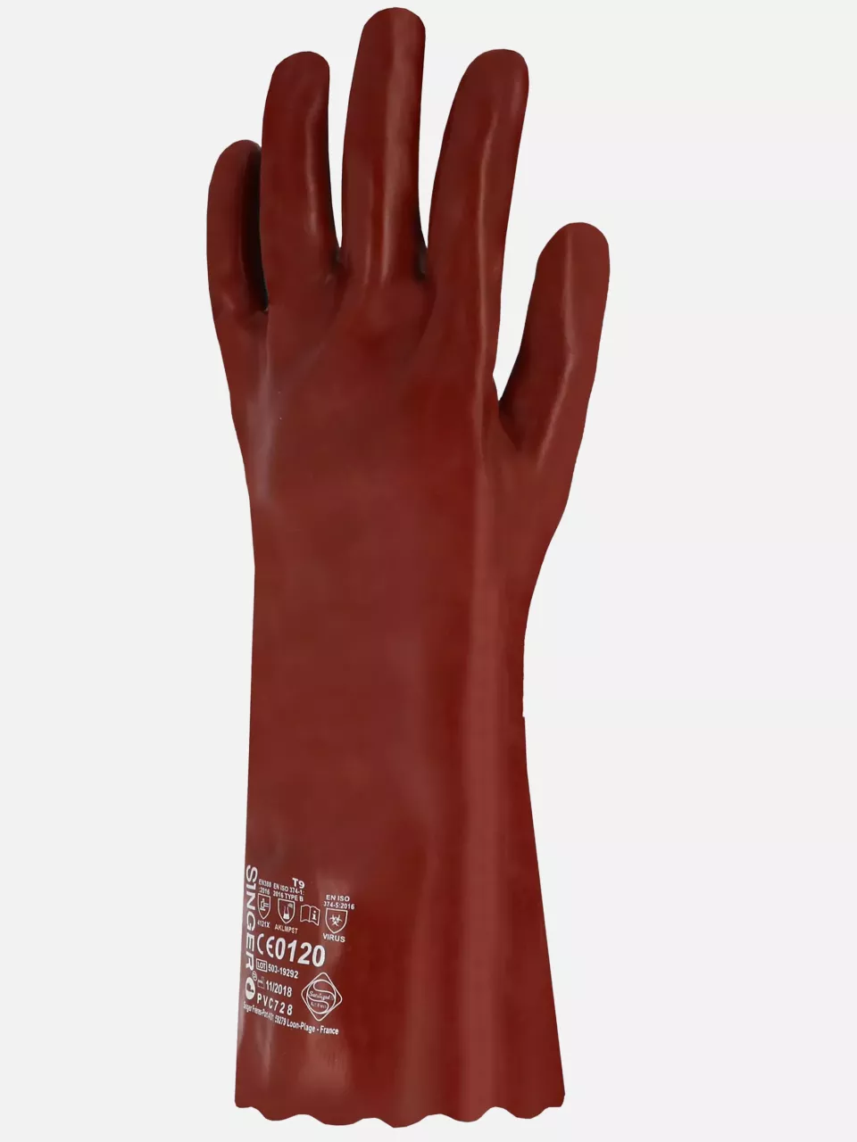 Singer Safety PVC740, PVC-Chemikalienschutzhandschuhe, 400 mm, Rot, image 3, gallery thumbnail