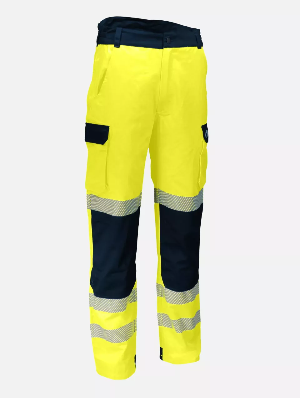 Singer Safety PILAM, High Visibility Work Trousers, Yellow/Navy Blue, image 1, gallery thumbnail