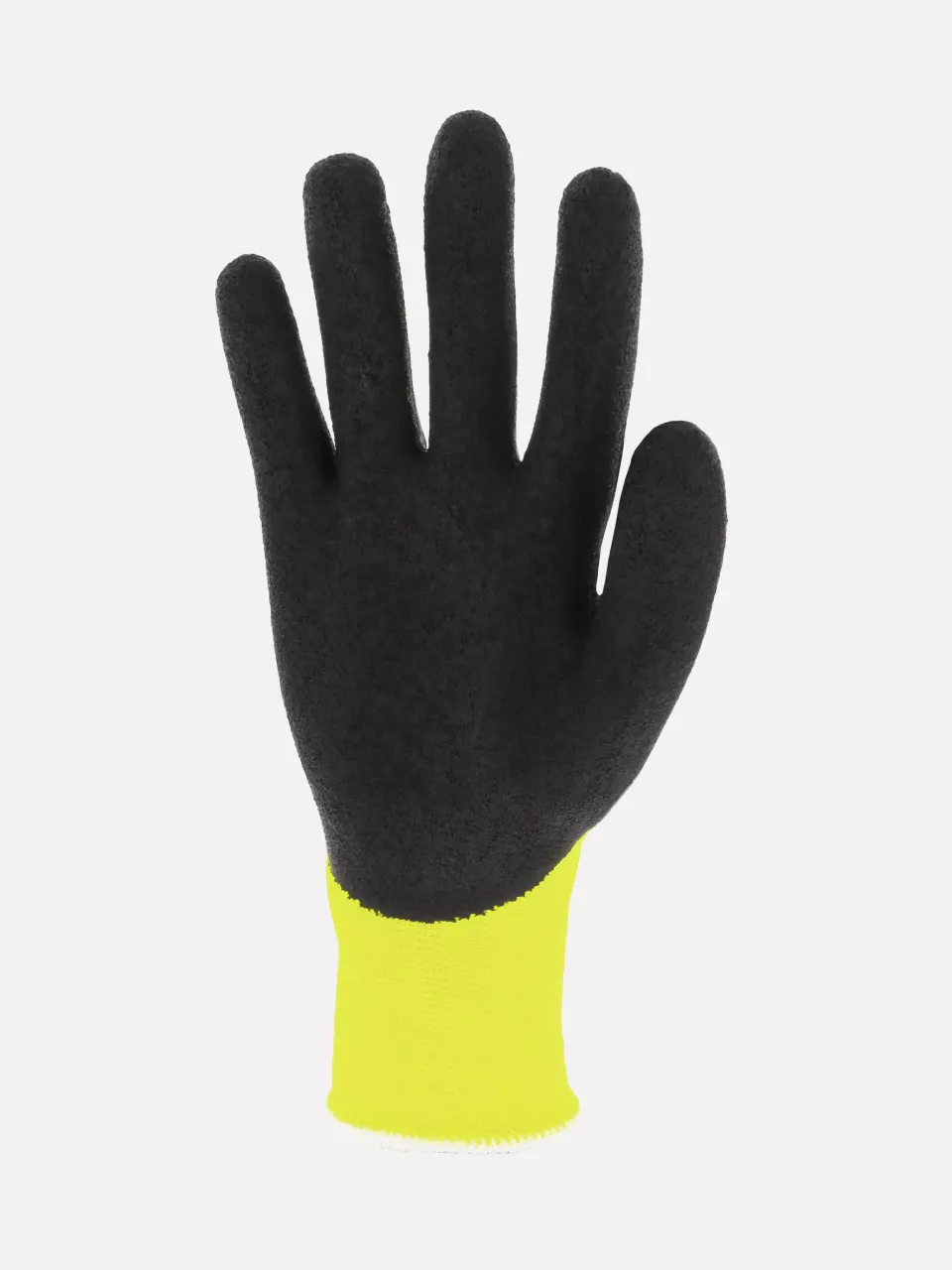 Singer Safety CNYM15HVG, Latex Coated Gloves, Yellow/Black, image 2, gallery thumbnail