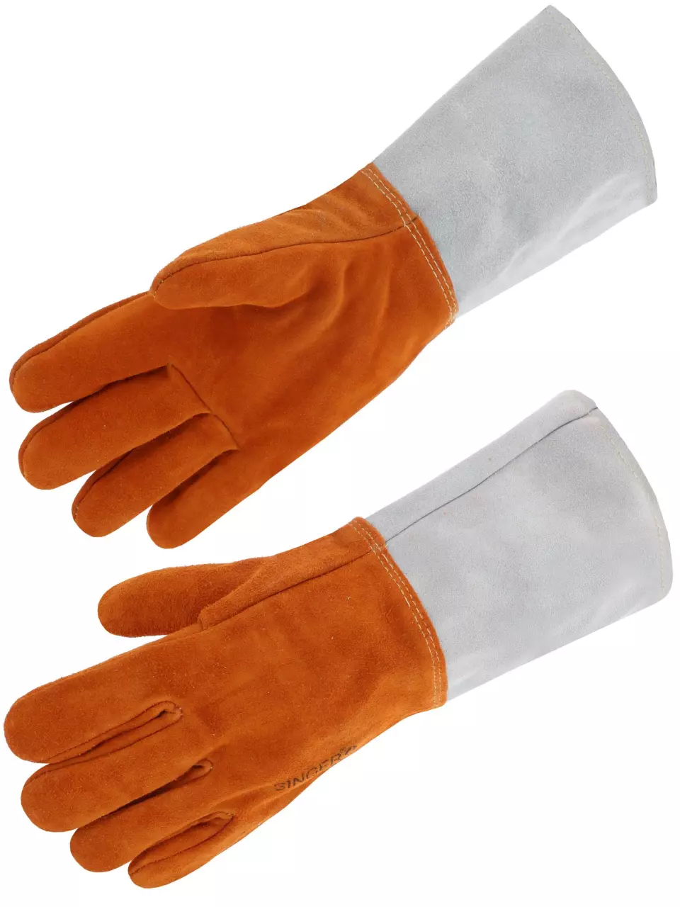 Singer Safety 51SIP15, Welding Gloves, 15 cm, Orange/Grey, image 1, gallery thumbnail