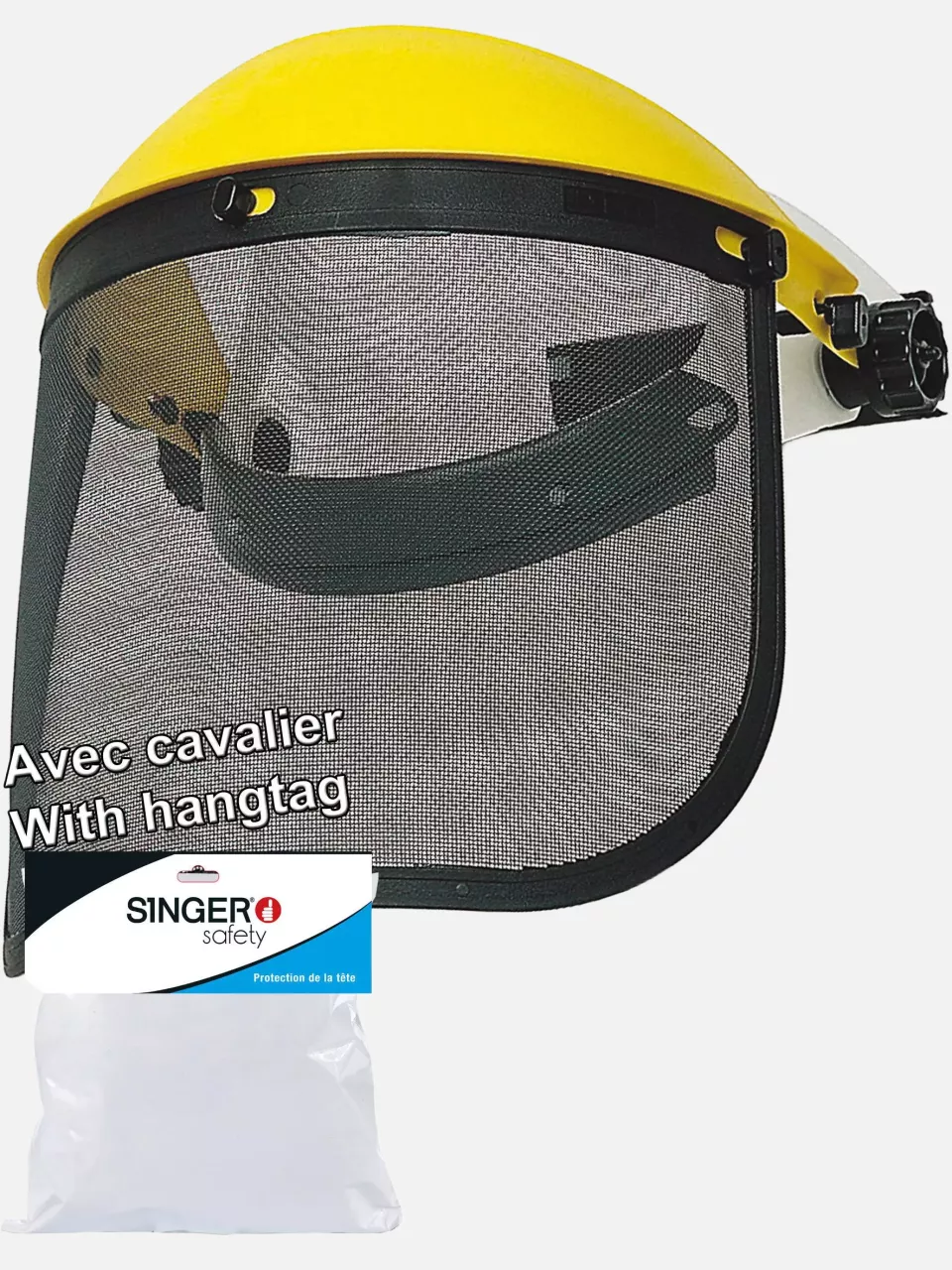 Singer Safety CEVA825, Mesh Visor Face Shield, 305 x 195 mm, Yellow, image 1, gallery thumbnail