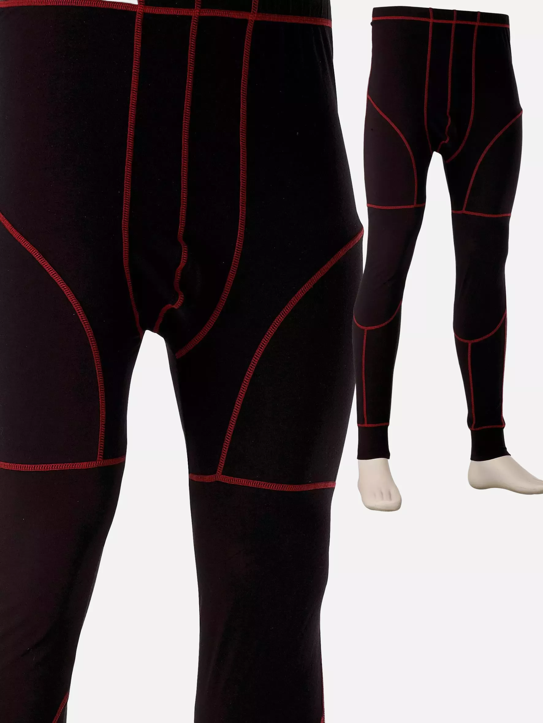 Singer Safety SABA, Long Underpants, Black/Red, image 1
