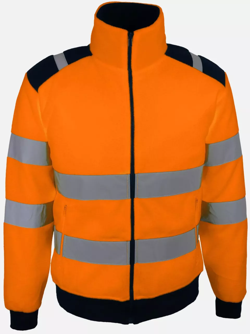 Singer Safety POLGO, High Visibility Jacket, Orange/Navy Blue, image 3, gallery thumbnail