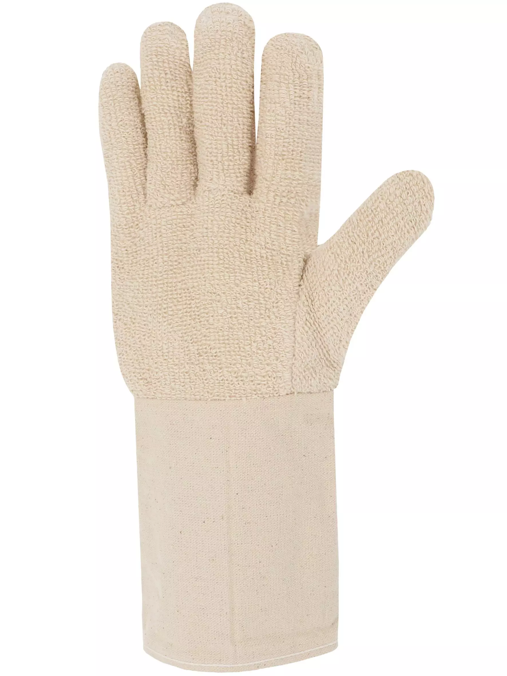 Singer Safety 700BM15T, Cotton Terry Gloves, 15 cm Cuff, Size 10, Natural, image 2