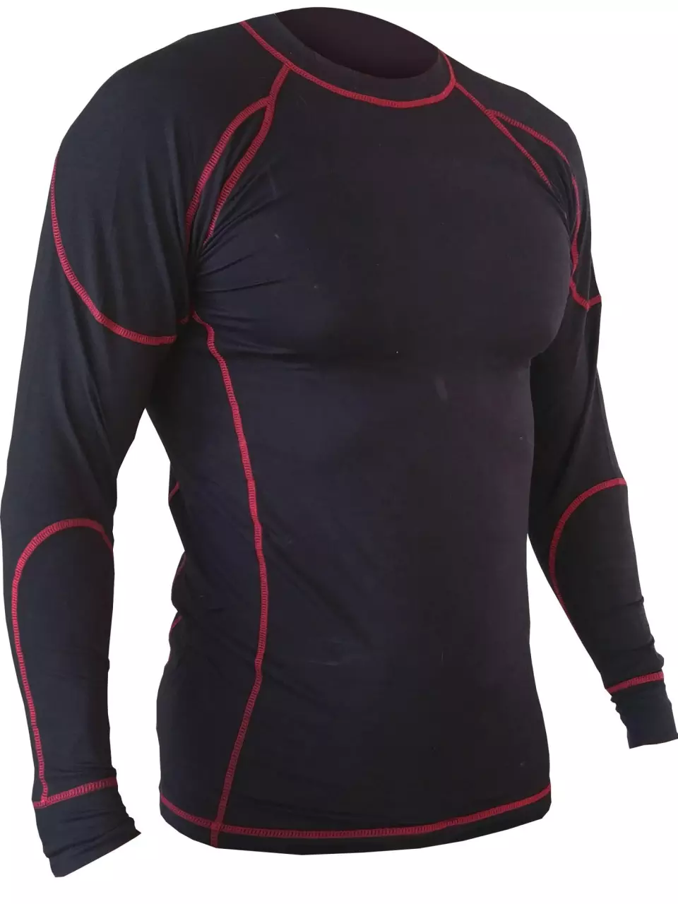 Singer Safety SAHO, Long Sleeves T-Shirt, Black/Red, image 3, gallery thumbnail