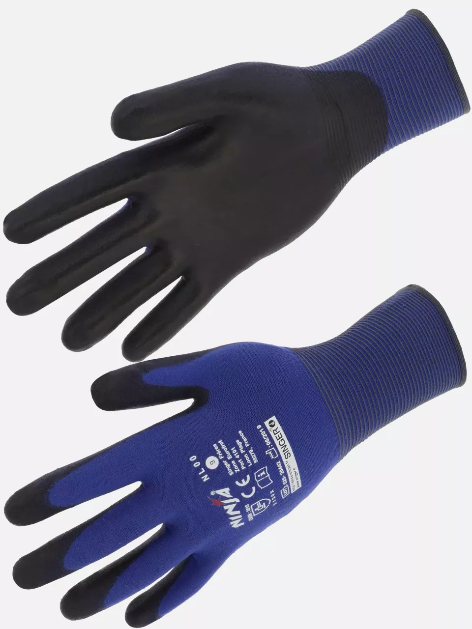 Singer Safety NL00, Gloves, Black/Blue, image 1, gallery thumbnail