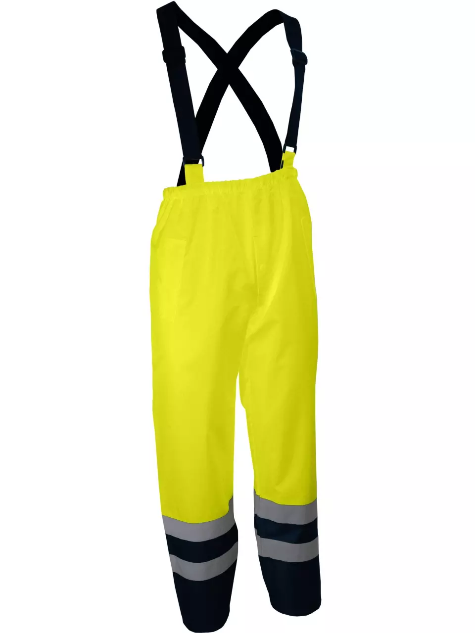 Singer Safety PIVA, High Visibility Bib Pant, Yellow/Navy Blue, image 1, gallery thumbnail