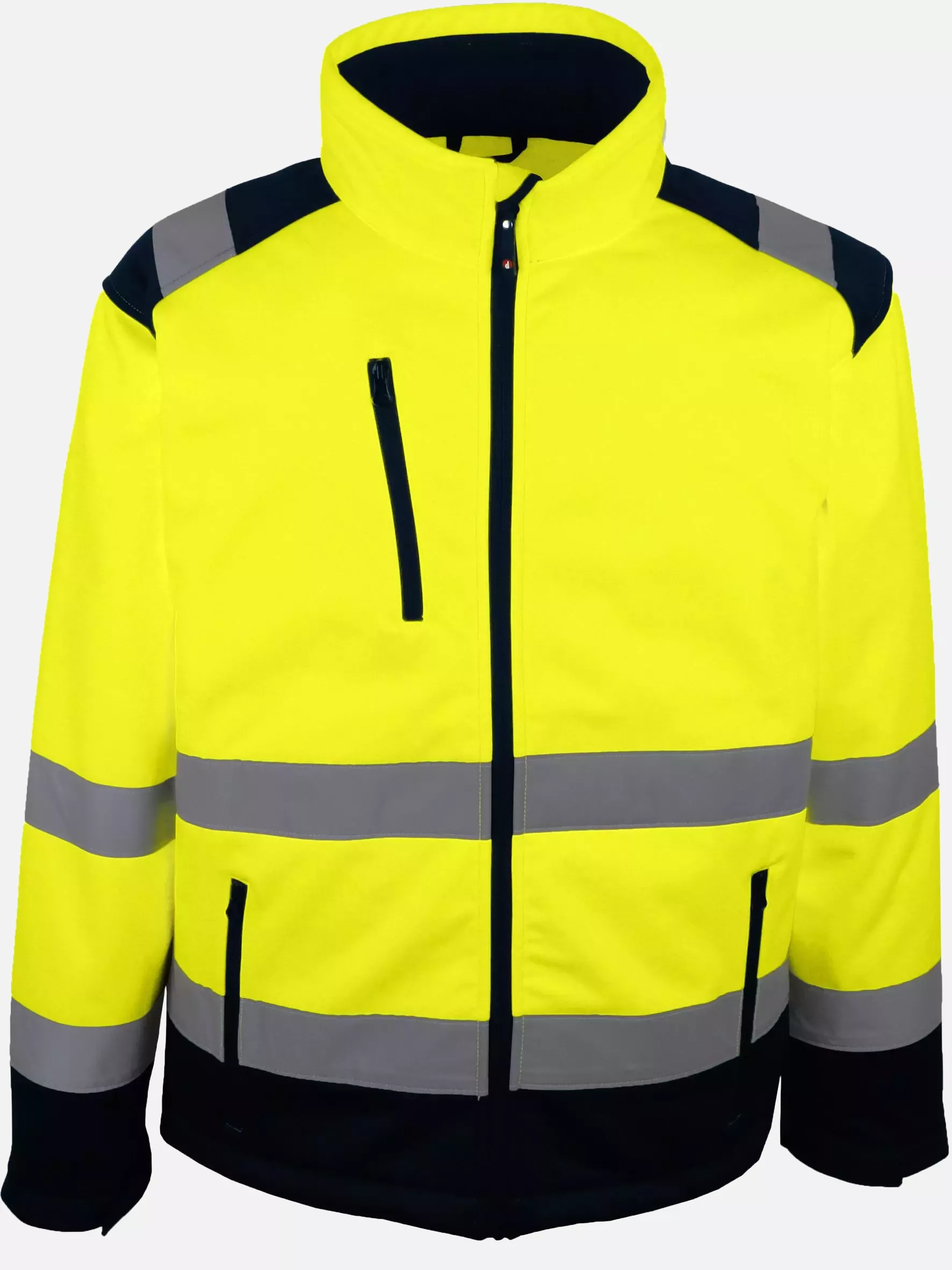 Singer Safety VULCA, High Visibility Softshell Jacket, Yellow/Navy Blue, image 3