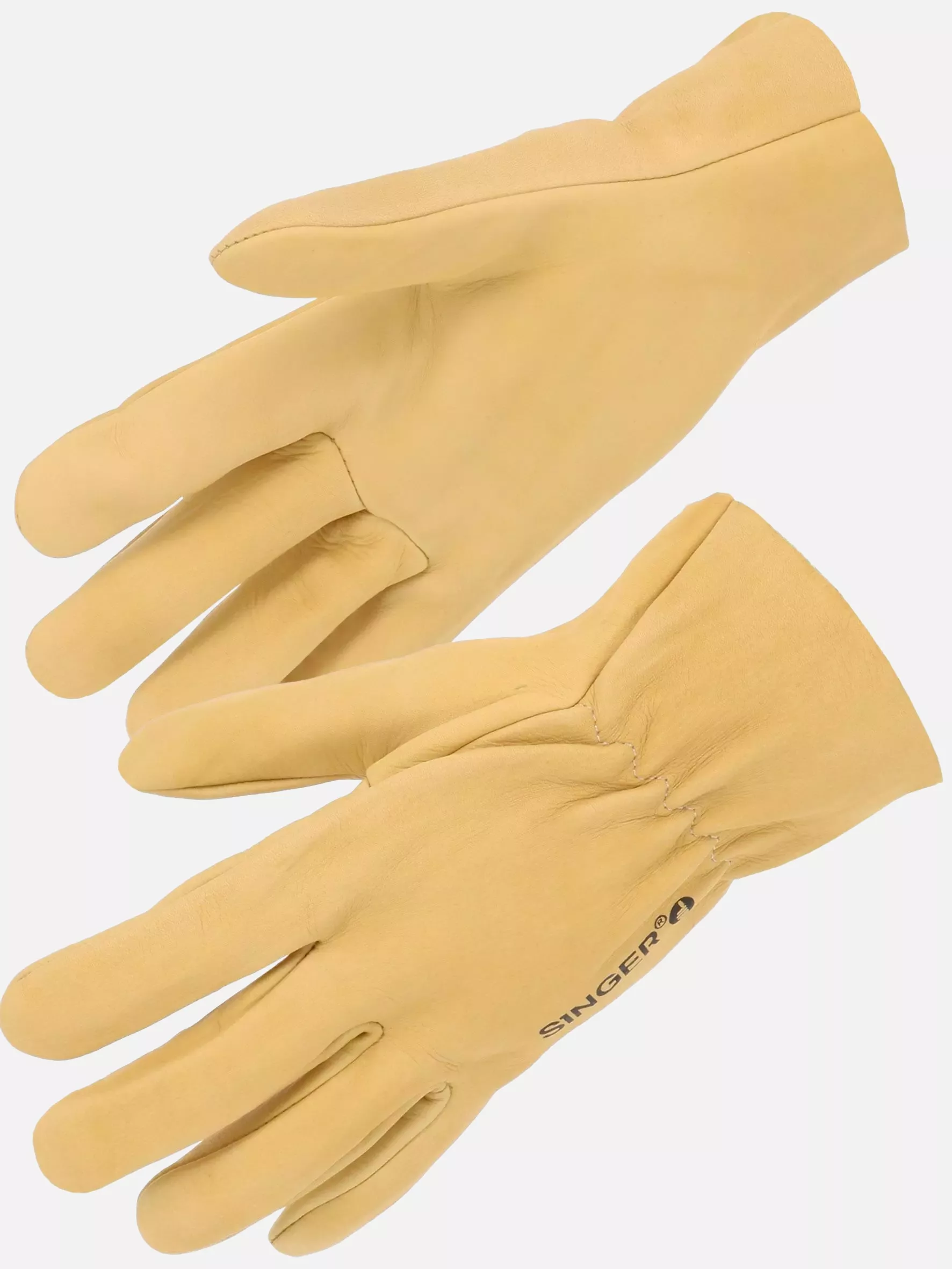 Singer Safety 50GHB, Cow Grain Leather Gloves, Beige, image 1