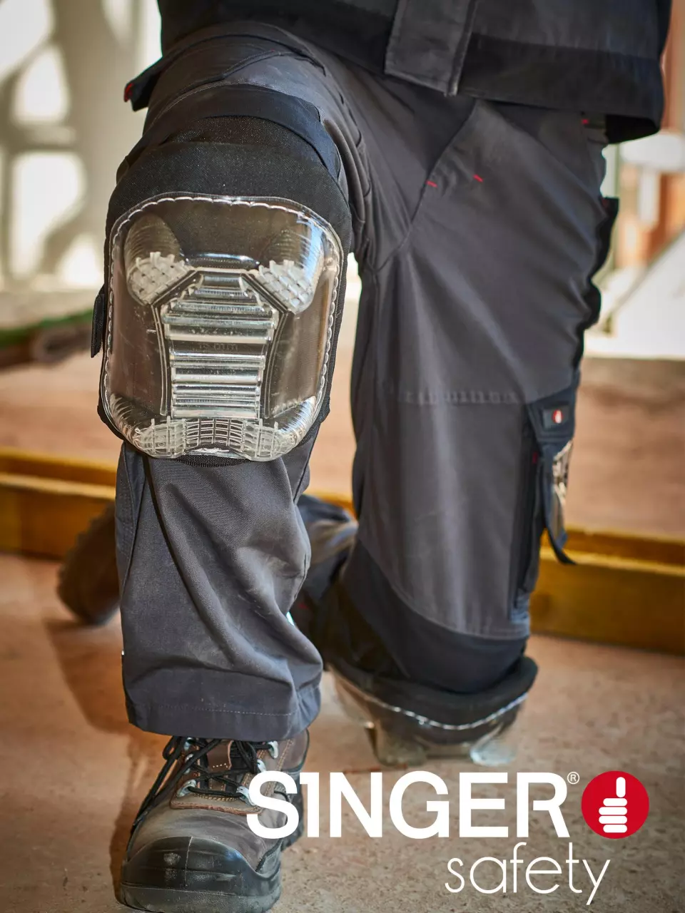 Singer Safety GENPRO, Protective Knee Pads, 24 x 16 cm, Black, image 2, gallery thumbnail